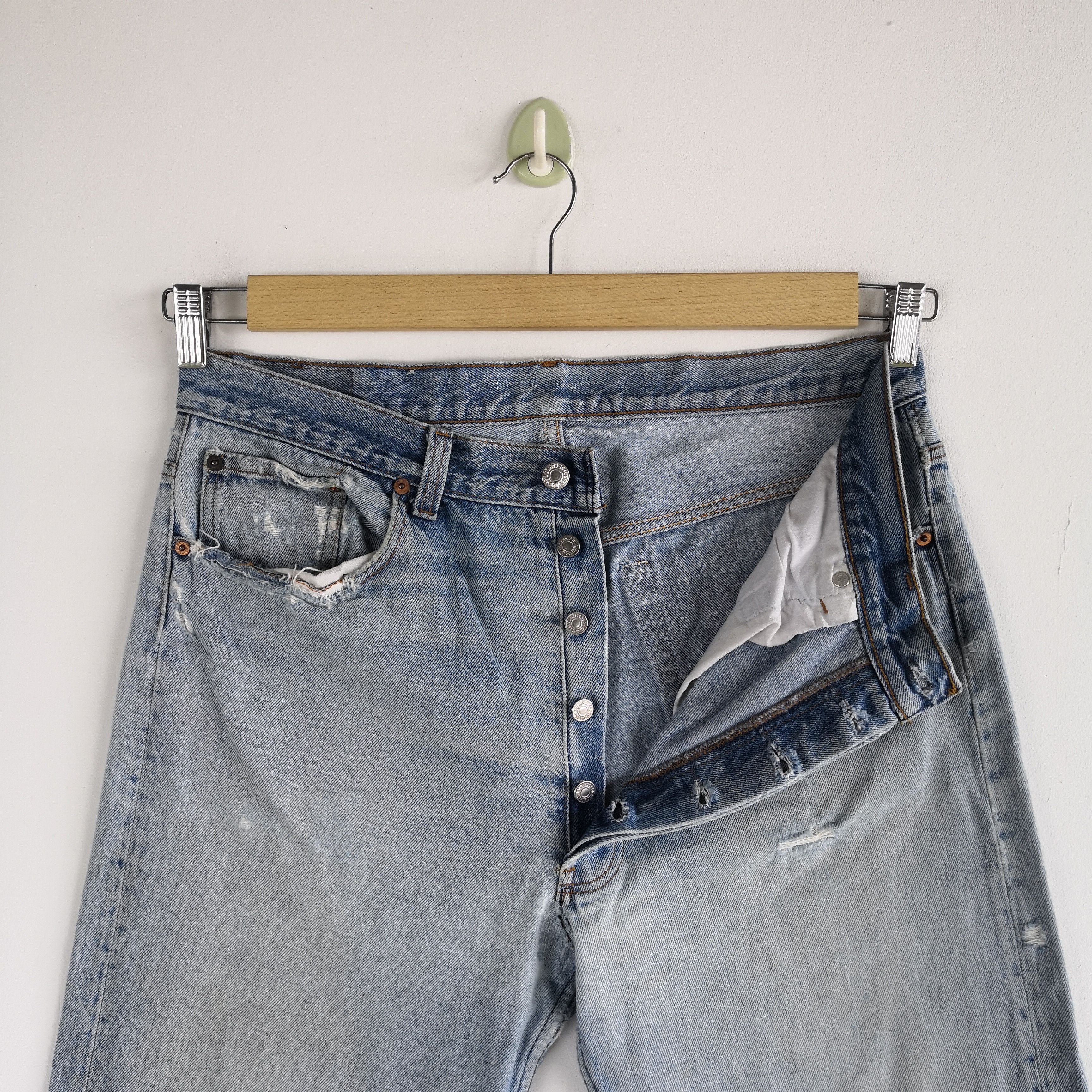 Levi's Vintage Levis 501 Distressed Jeans Levi's Faded Rusty Denim Size US 34 / EU 50 - 7 Thumbnail