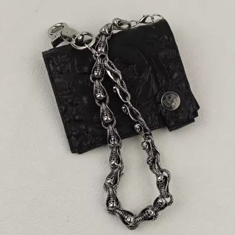 Jewelry Skaleton Bead Pants Wallet Chain,Y2K Jeans Chain Size ONE SIZE - 8 Thumbnail