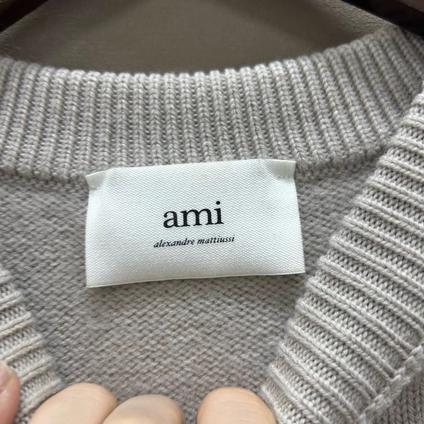 AMI AMI 99 New Camel Wool Heart Crewneck Sweater S Size US S / EU 44-46 / 1 - 3 Thumbnail