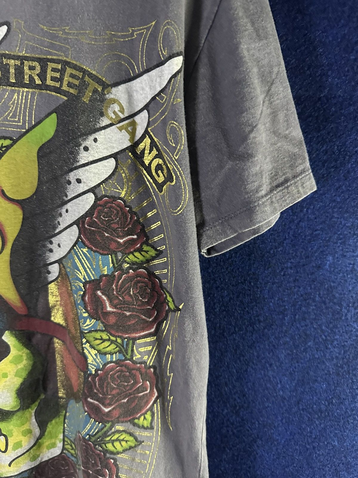 Japanese Brand Y2K Japanese Big Skull AOP Washed Tshirt Size US M / EU 48-50 / 2 - 2 Thumbnail