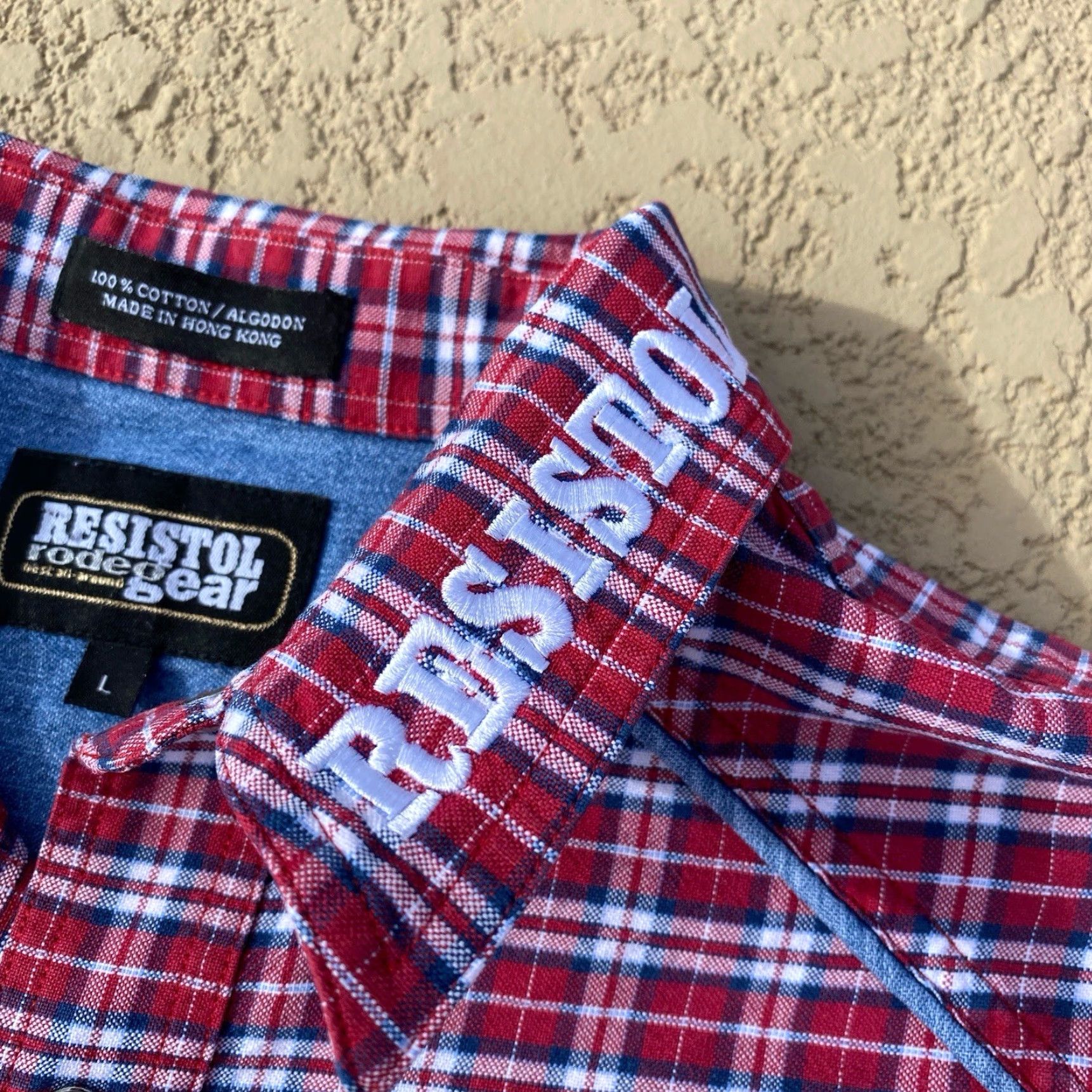Vintage Resistol Rodeo Gear Shirt Mens Large Plaid Long Sleeve Western Cowboy Pearl Snap Button-Up Collared Cowboy Western Mens L Blue Size US L / EU 52-54 / 3 - 5 Thumbnail