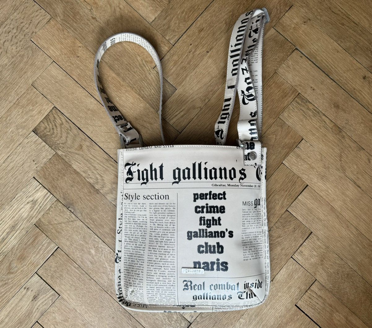 John Galliano Vintage Galliano Gazette Crossbody Leather Bag Size ONE SIZE - 1 Thumbnail