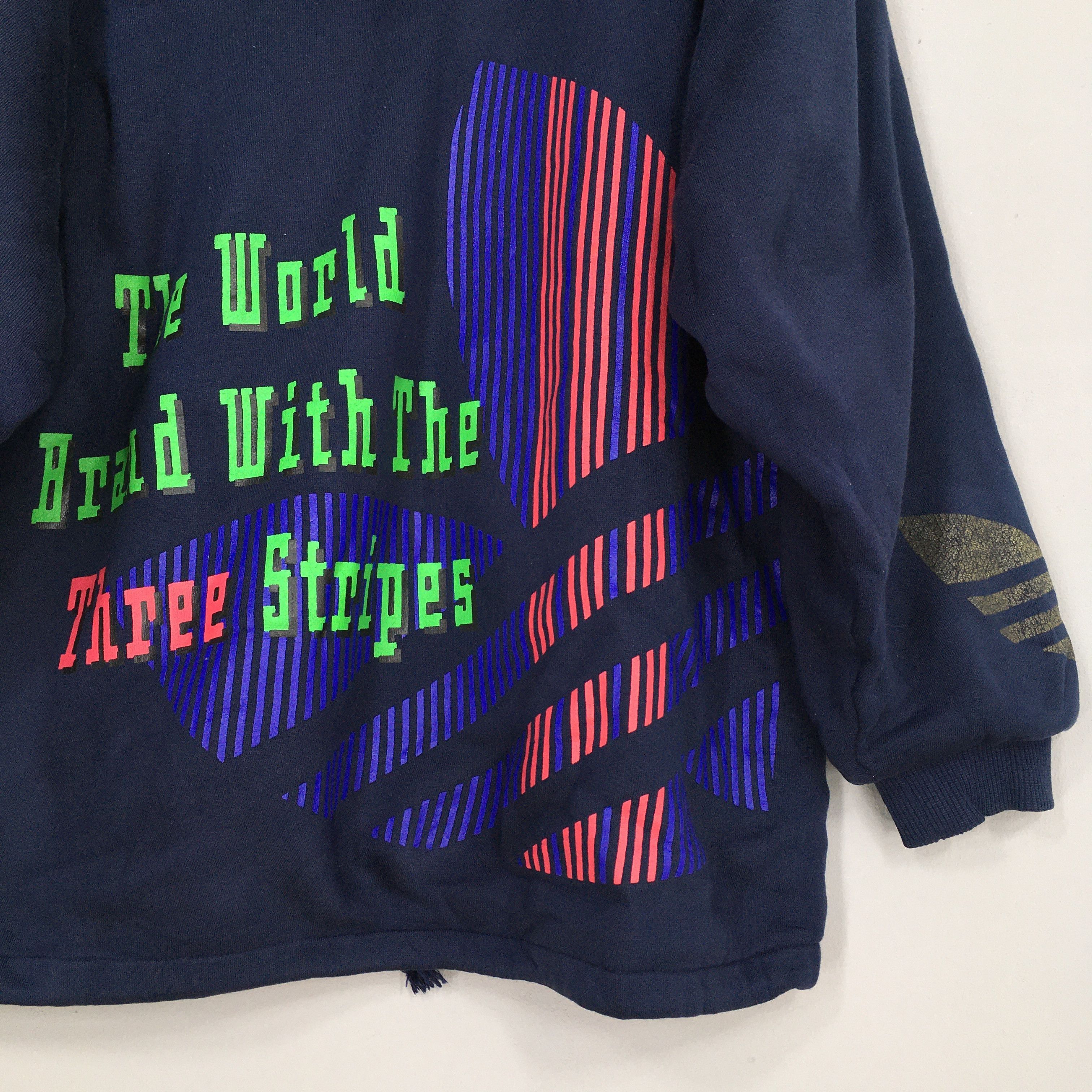Adidas Vintage 80s Adidas Trefoil Sherpa Hoodie Sweatshirt XLarge Size US XL / EU 56 / 4 - 11 Thumbnail