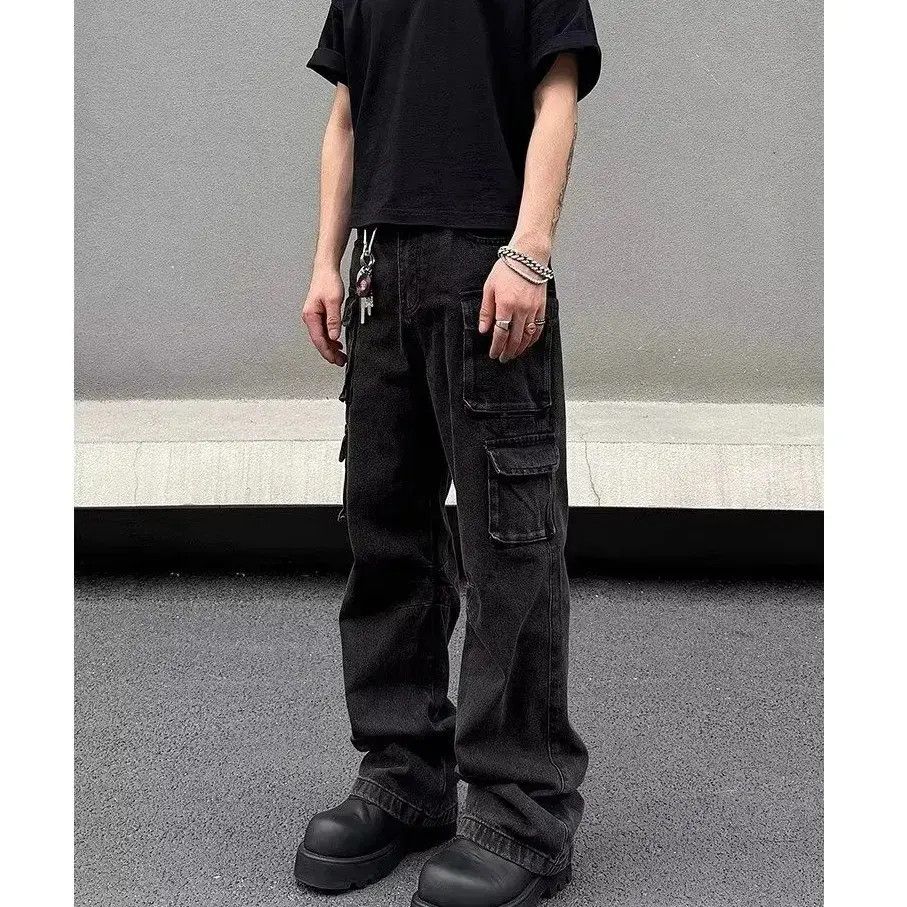 Japanese Brand Straight tube loose fitting multi pocket jeans Size US 32 / EU 48 - 4 Thumbnail
