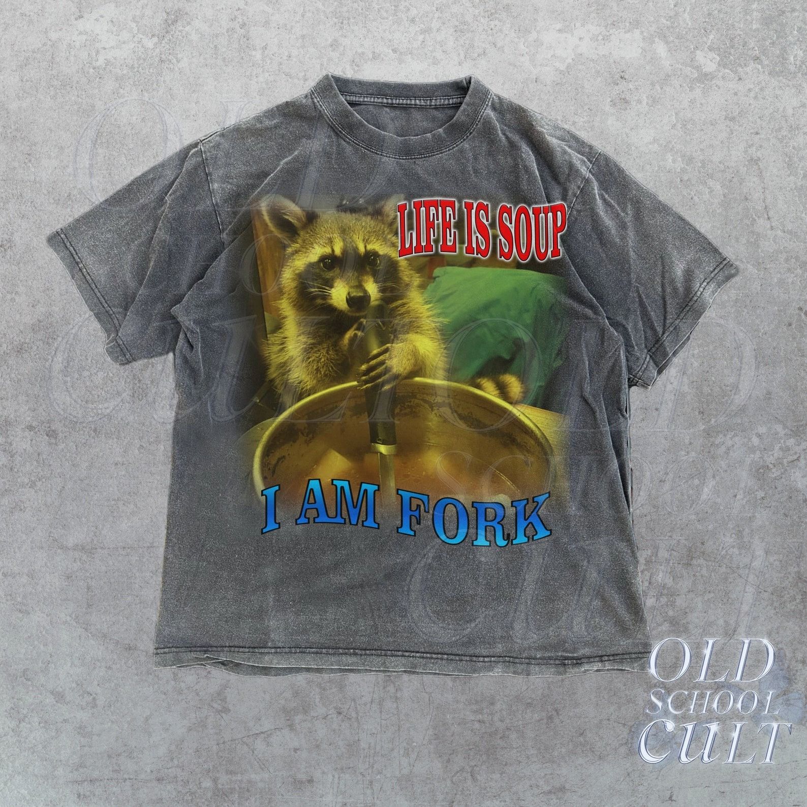 The Unbranded Brand Life Is Soup I Am Fork Vintage 90s Shirt Size US M / EU 48-50 / 2 - 1 Thumbnail