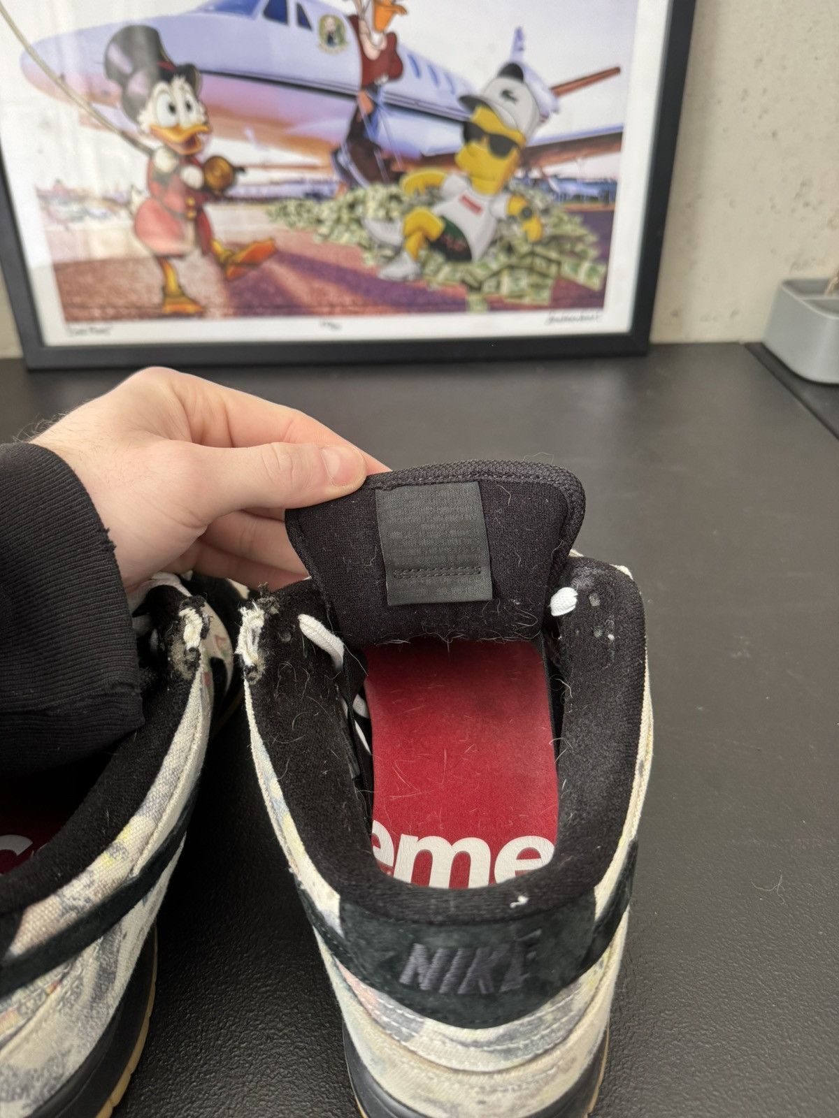 Nike × Supreme Nike SB Dunk Low Supreme Rammellzee Size US 11.5 / EU 44-45 - 10 Thumbnail