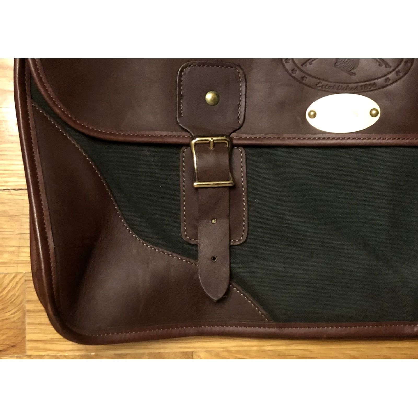 Orvis VINTAGE Orvis Messenger Bag Battenkill Canvas / Leather Briefcase Bag - NICE! Size ONE SIZE - 4 Thumbnail