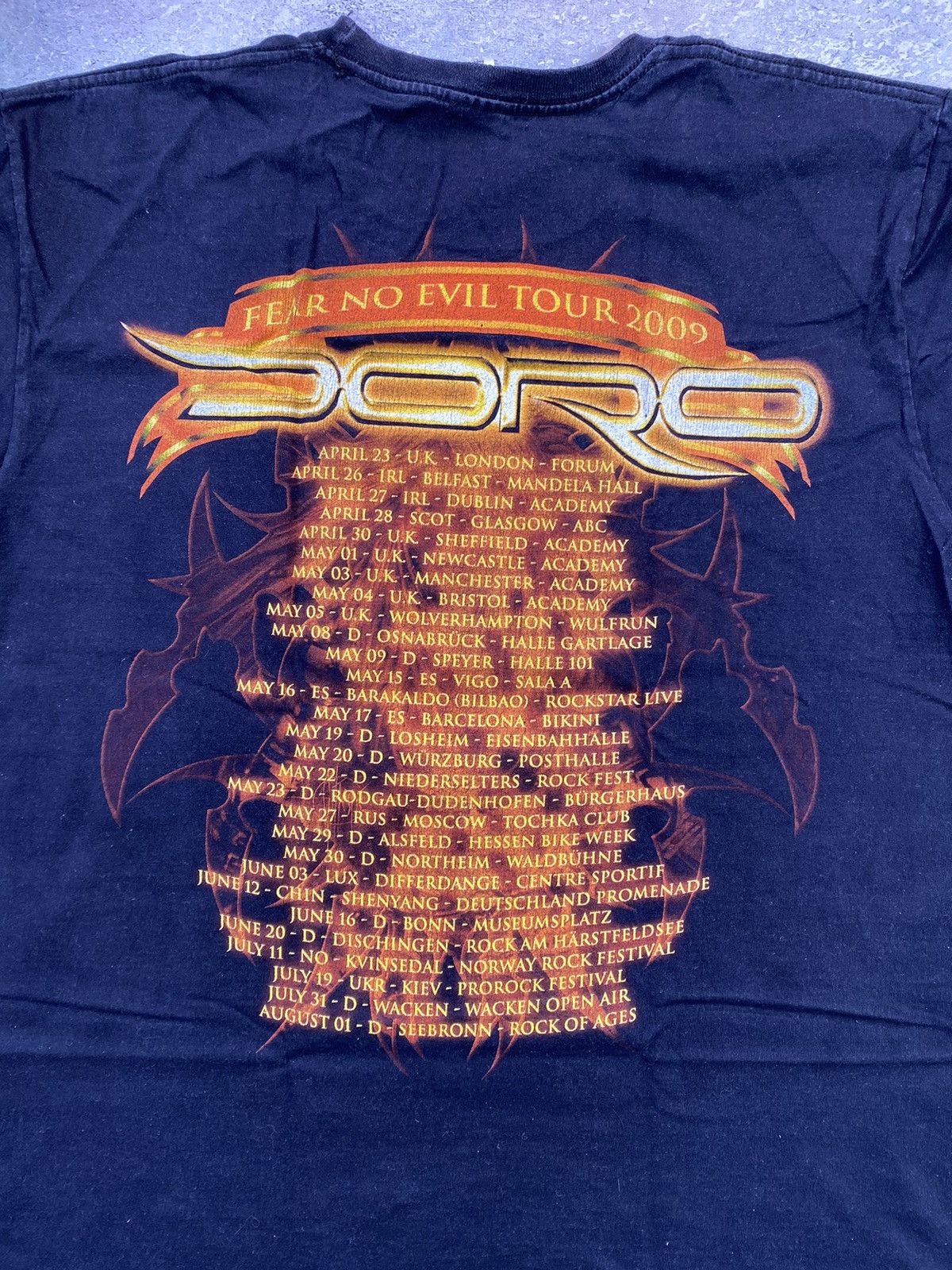 Band Tees × Vintage Vintage Doro Pesch Men’s Black T-shirt With Big Logo Large Size US L / EU 52-54 / 3 - 7 Thumbnail