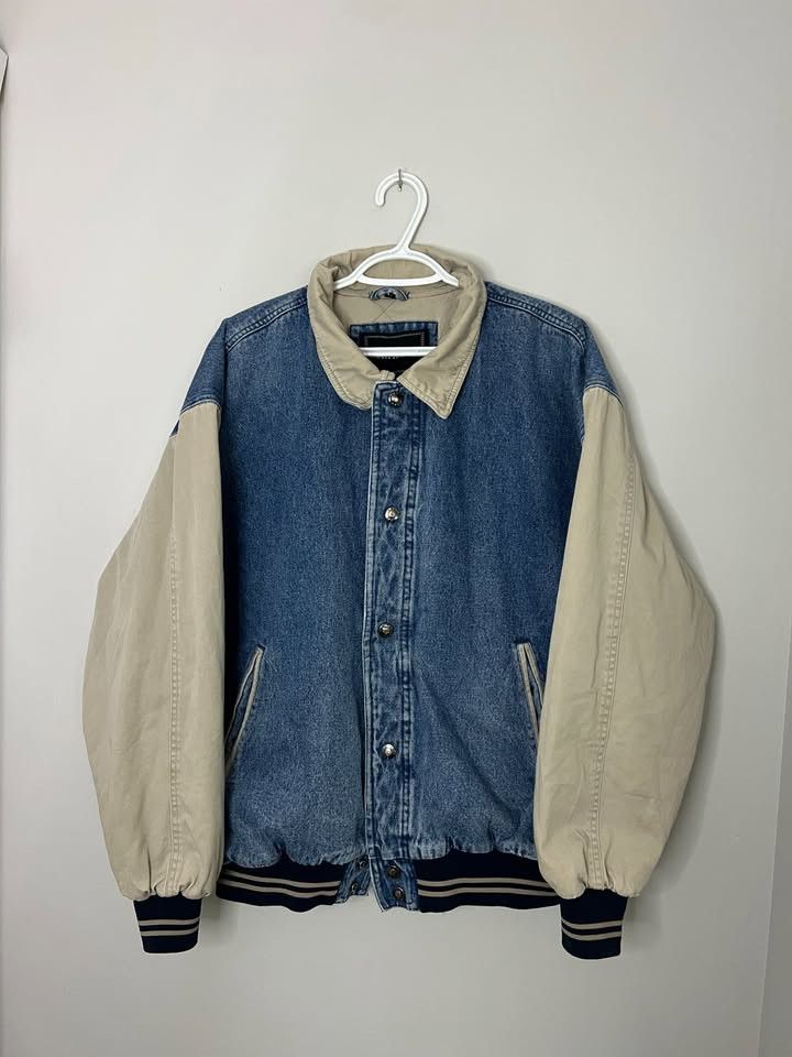 Other Vintage Denim & Khaki Baseball Jacket Size US L / EU 52-54 / 3 - 1 Thumbnail