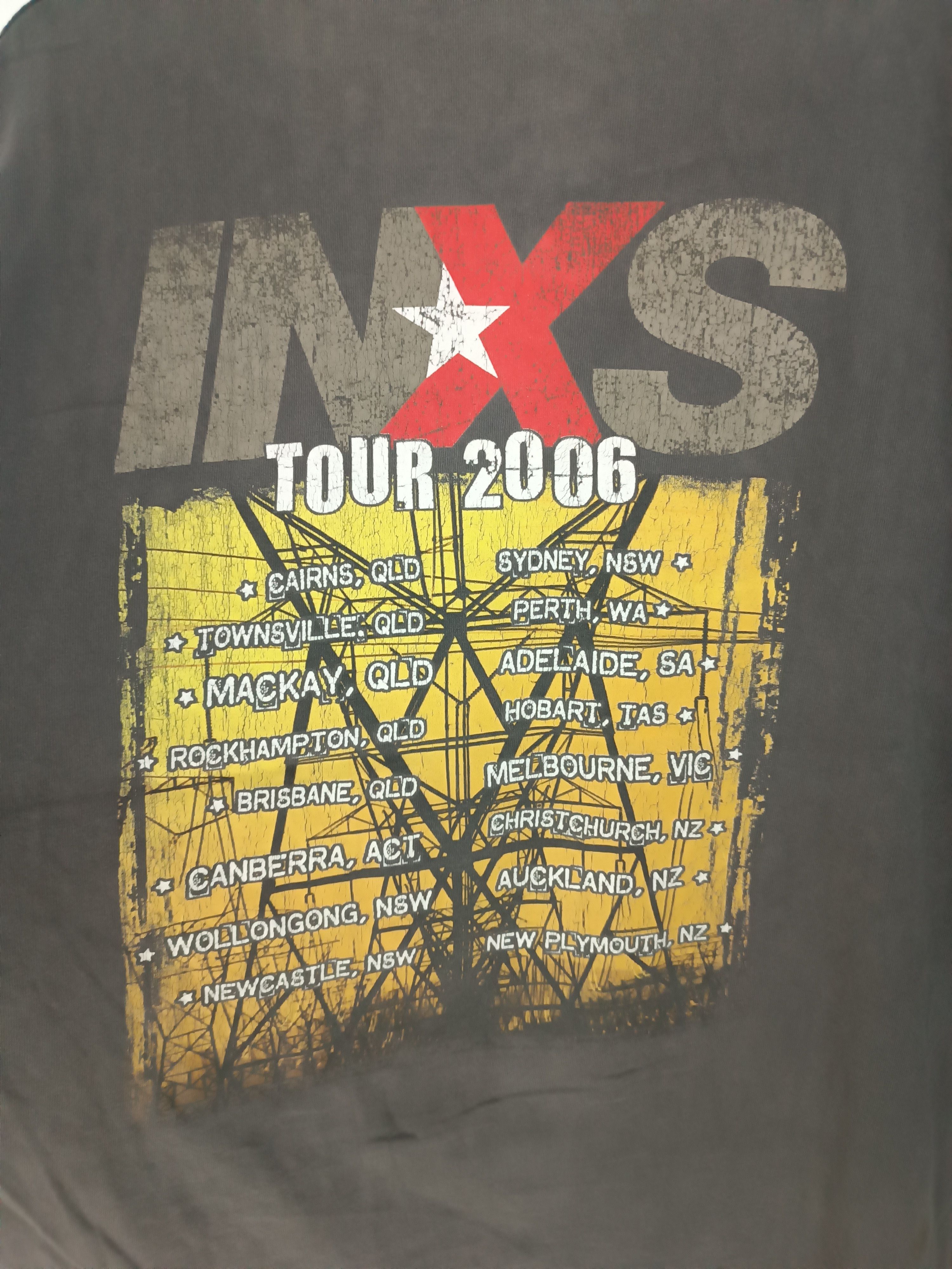 Band Tees THRASHED FADED VINTAGE 2006 INXS TOUR depeche joy Size US XL / EU 56 / 4 - 15 Thumbnail