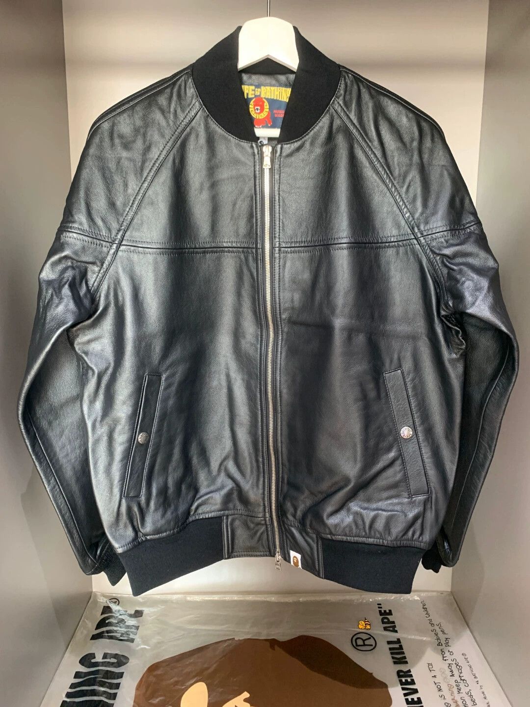 Human Made Human Made BAPE Cowhide Flight Jacket Size M Size US M / EU 48-50 / 2 - 1 Thumbnail