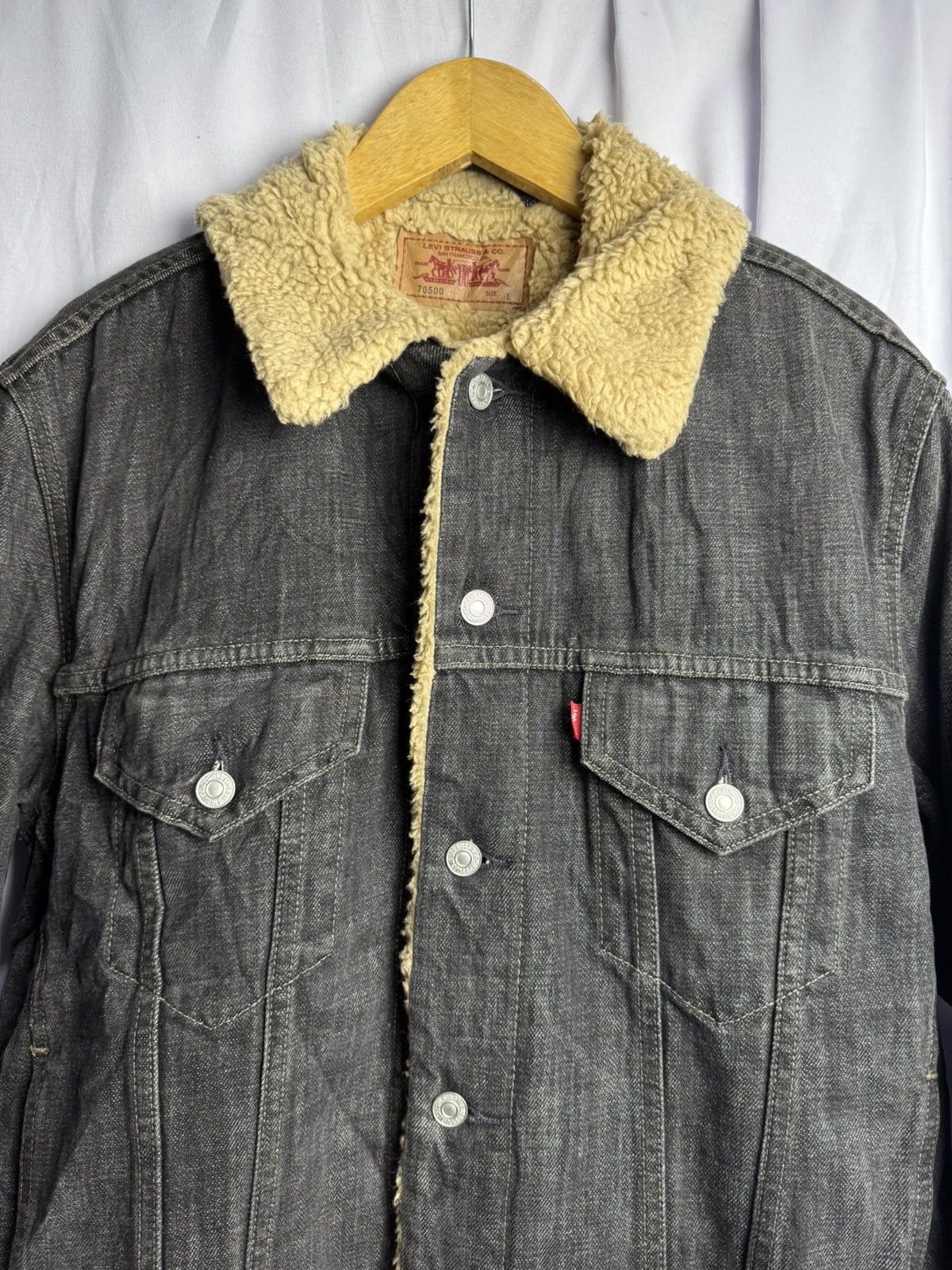 Japanese Brand × Levi's × Levi's Vintage Clothing Levis Sherpa Jacket 90s lgb style Size US L / EU 52-54 / 3 - 5 Thumbnail