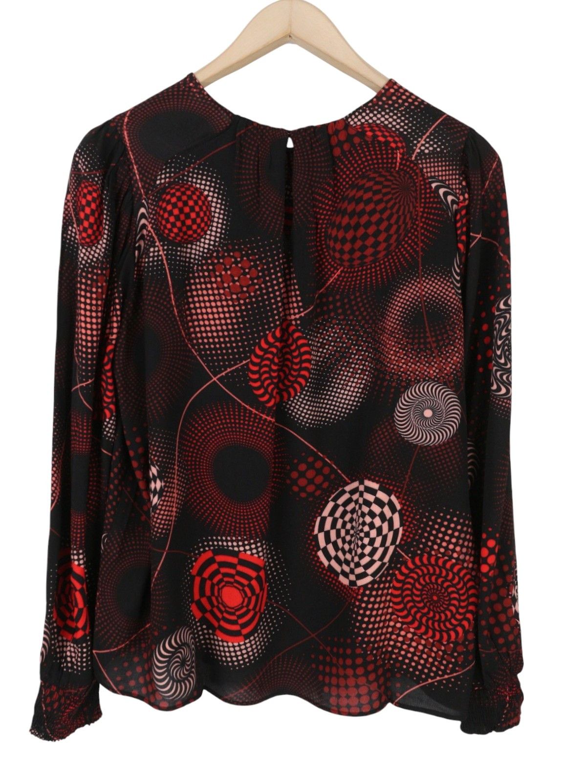 Desigual BLUS LUNA REP XL Dark Patterned Blouse 89007 Size XL / US 12-14 / IT 48-50 - 4 Thumbnail