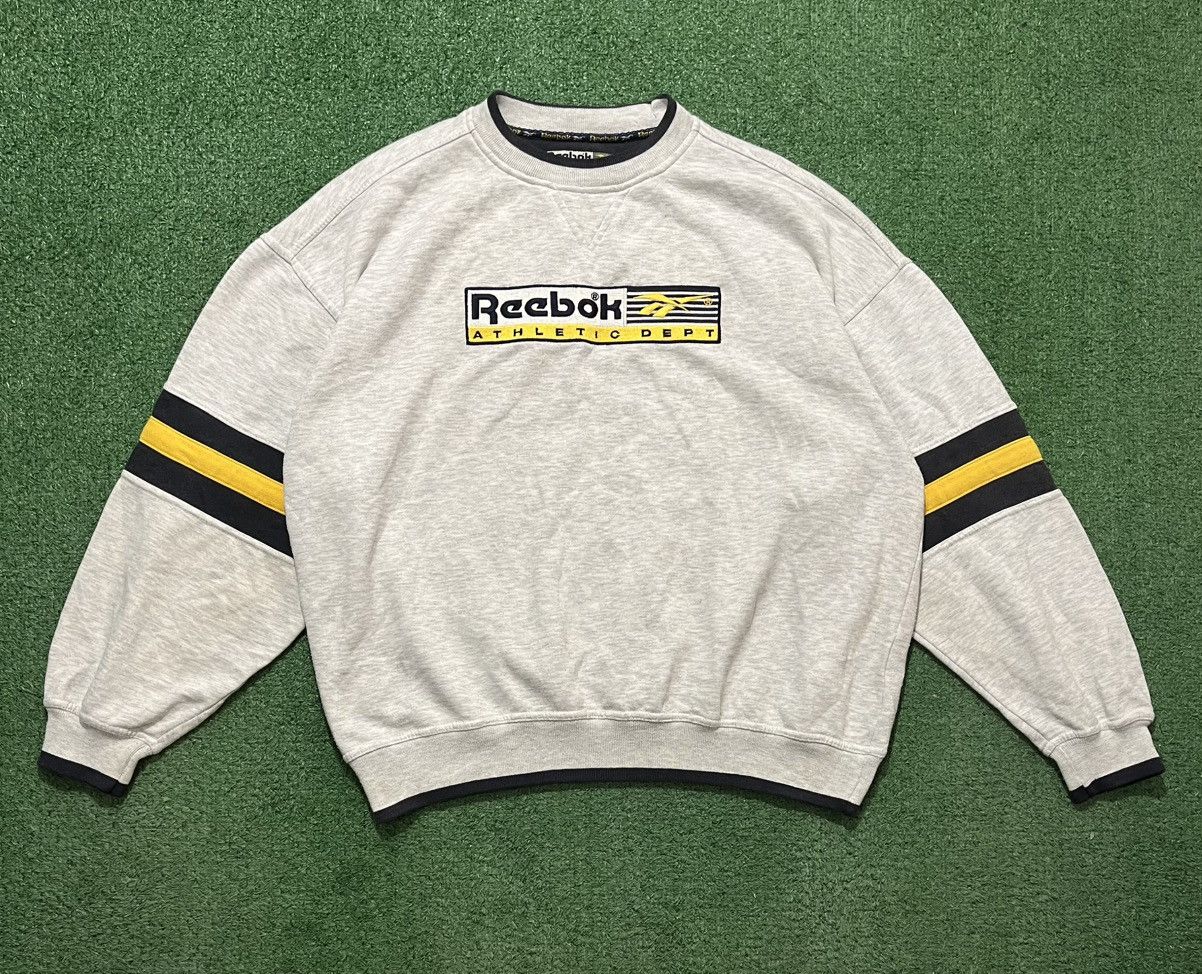 Reebok × Vintage Reebok Athletic Crewneck Vintage 90s Retro Embroidery Boxy Size US M / EU 48-50 / 2 - 1 Thumbnail