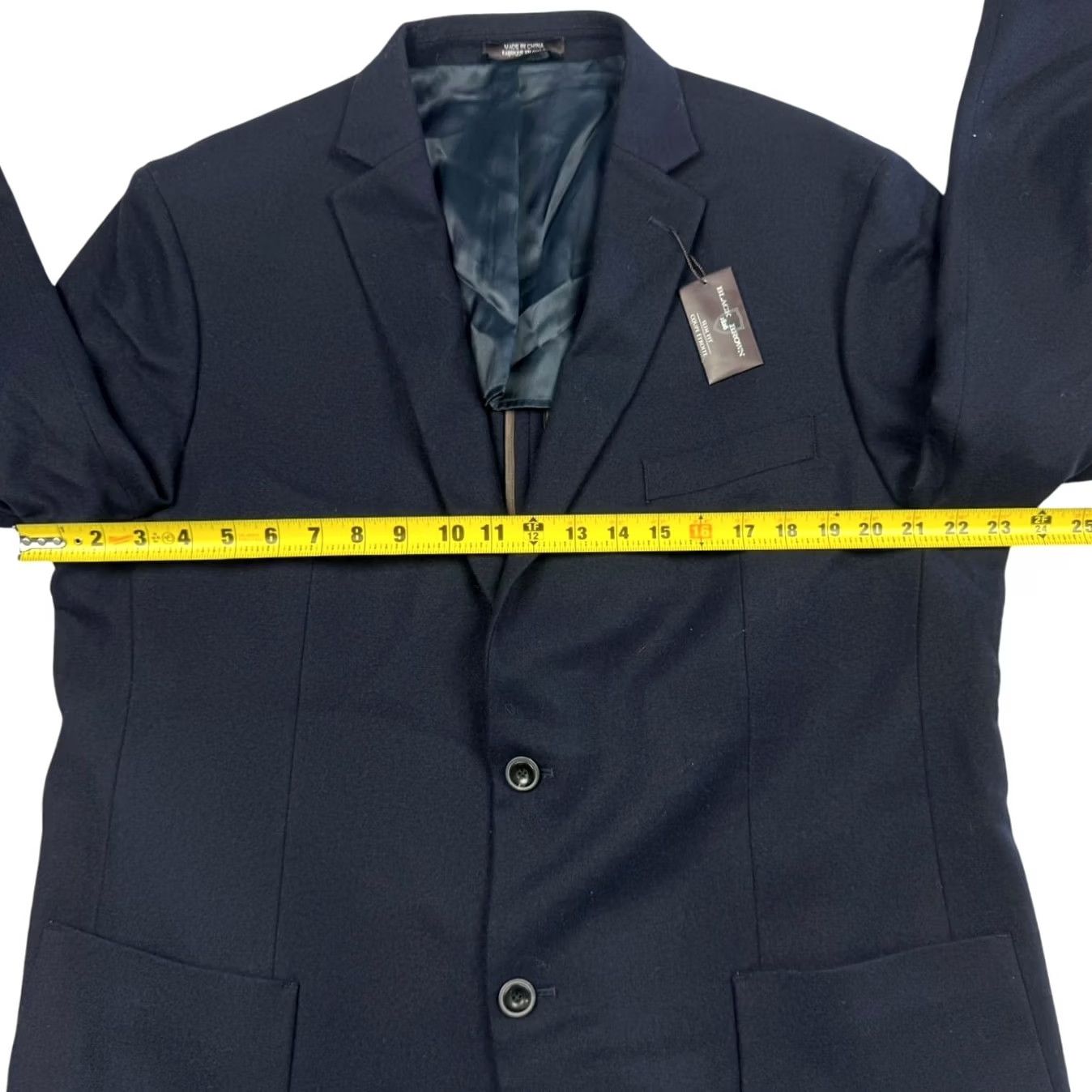 Vintage JACK Men's Slim Blazer Black Wool/Polyester 46L Size 46R - 7 Thumbnail