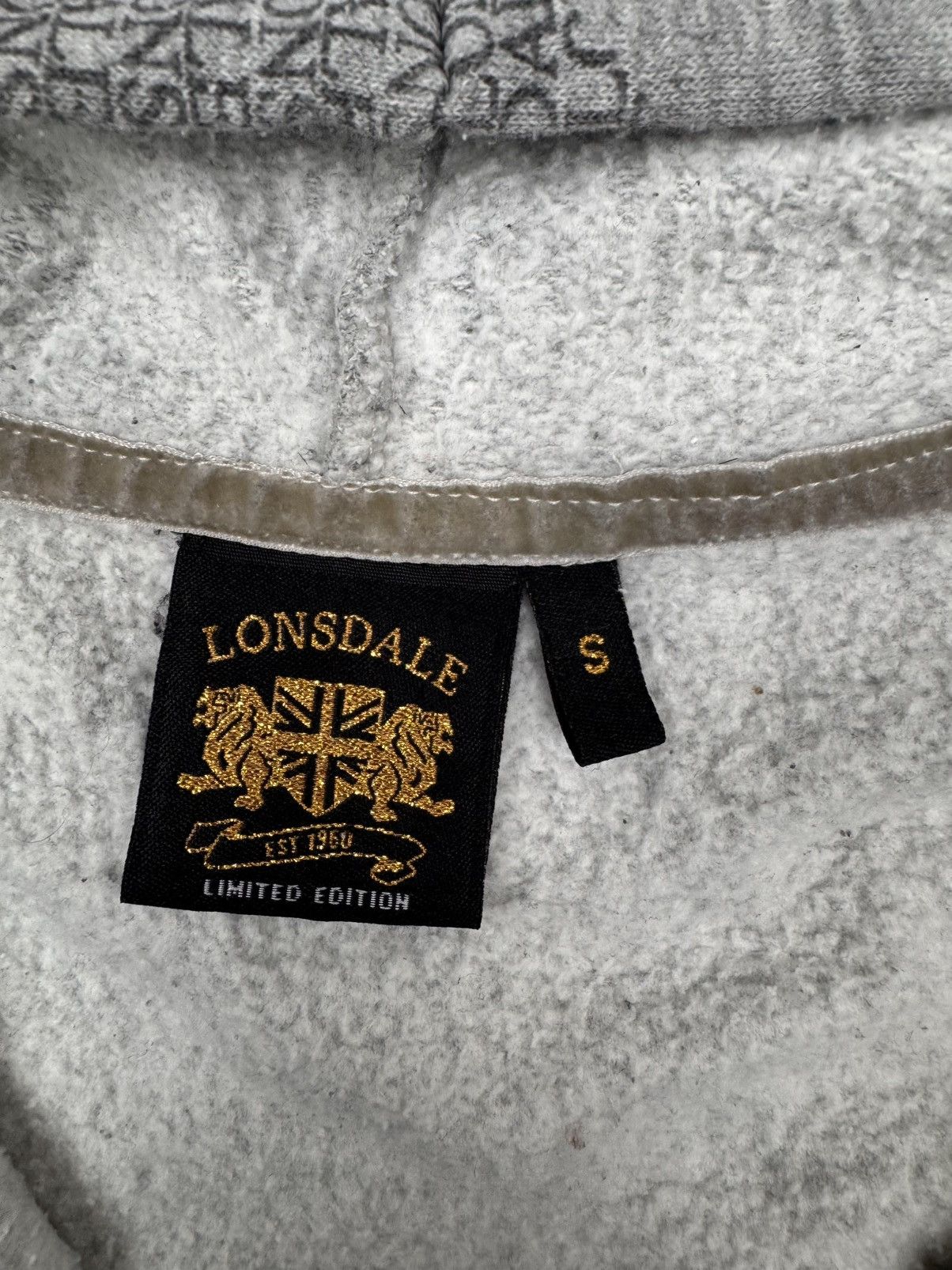 Lonsdale Lonsdale Men Zip Hoodie Grey Size S Size US S / EU 44-46 / 1 - 7 Thumbnail
