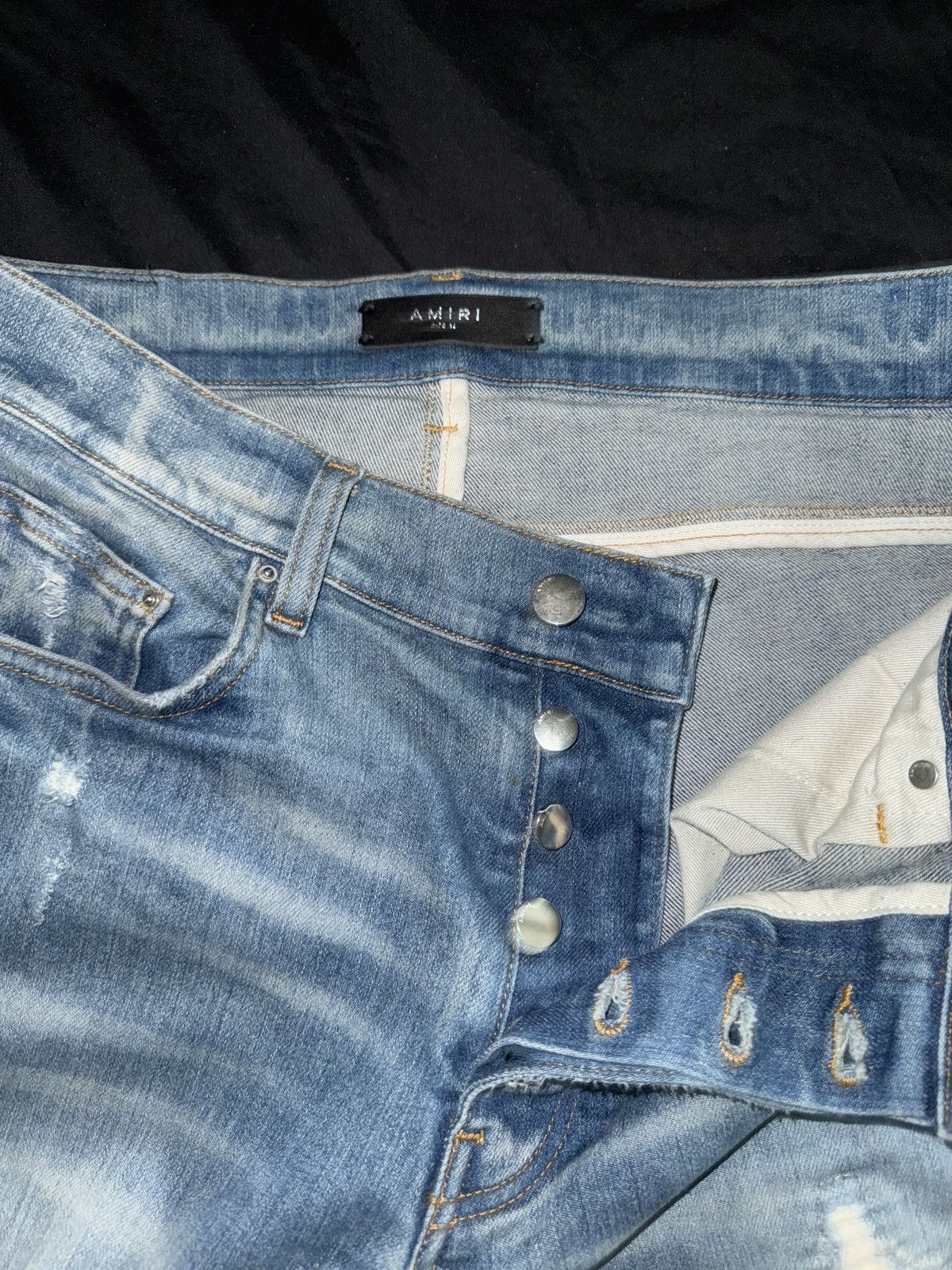 Amiri White patch amiri jeans Size US 32 / EU 48 - 7 Thumbnail