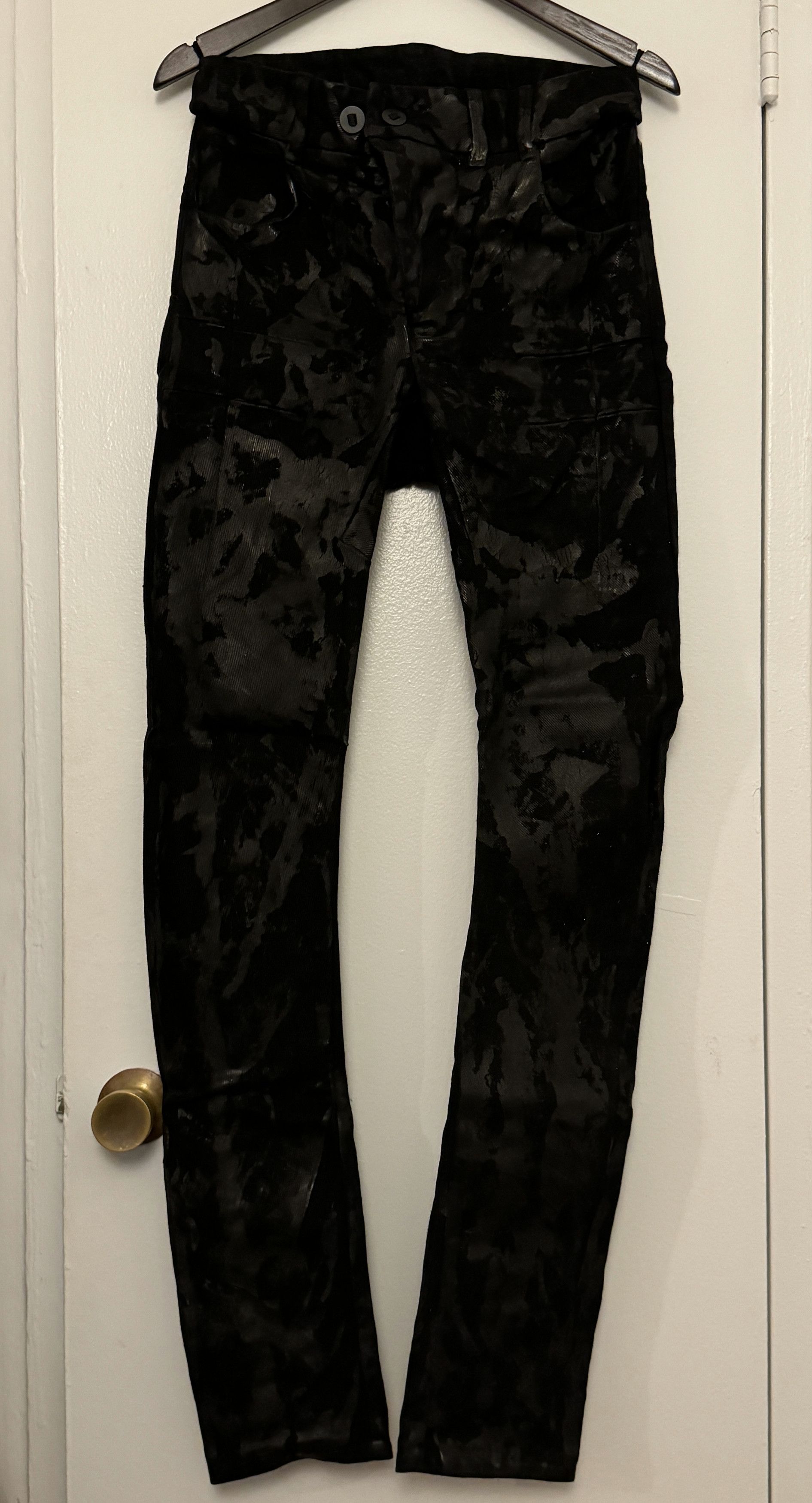 image of Boris Bidjan Saberi P13Tf Vinyl Processed Pants in Black, Men's (Size 28)