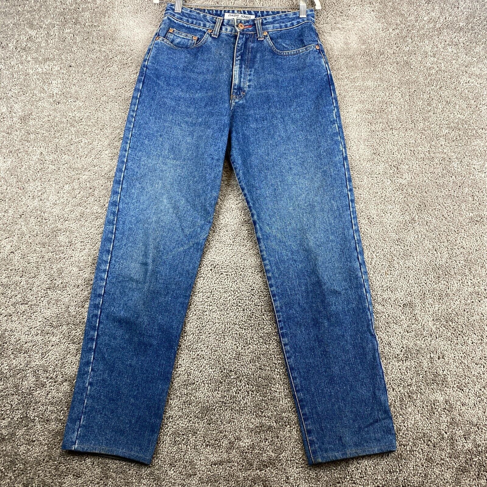 Vintage Claudio Agnelli Milano Straight Leg Jeans Women's 10 Blue High ...