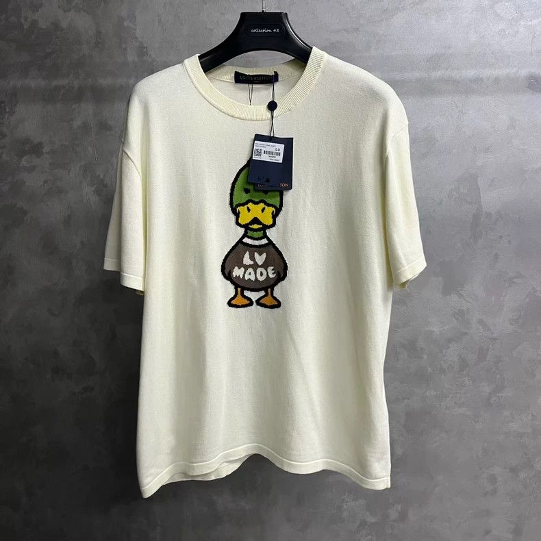 Louis Vuitton Louis Vuitton White Straight Crew Neck Logo Printed Pullov Size US L / EU 52-54 / 3 - 1 Thumbnail