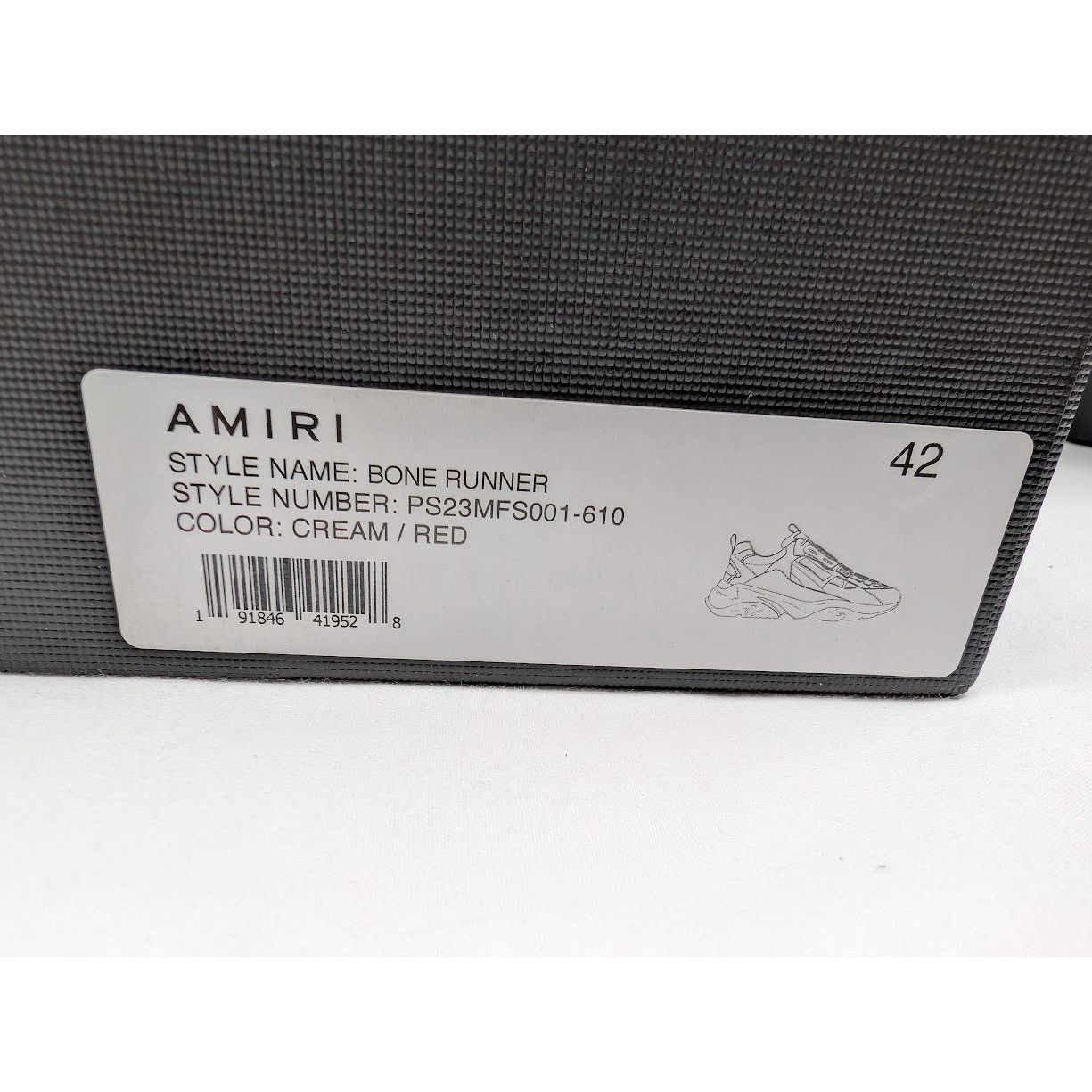 Amiri o1rshd1 Q:3 / Bone Runner in Cream/Red Size US 9 / EU 42 - 24 Thumbnail