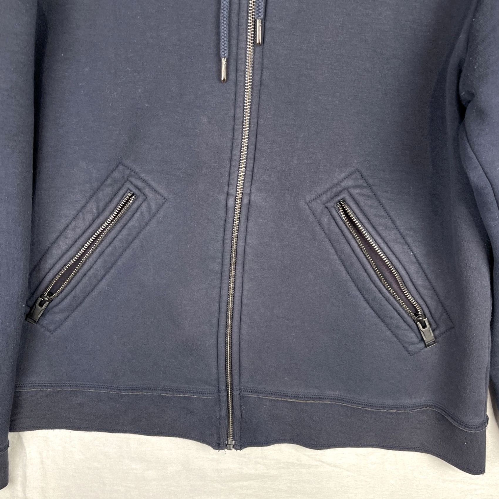 Zadig & Voltaire Zadig & Voltaire Hoodie Womens Large Navy Blue Full Zip Sweater Long Sleeve Size L / US 10 / IT 46 - 4 Thumbnail