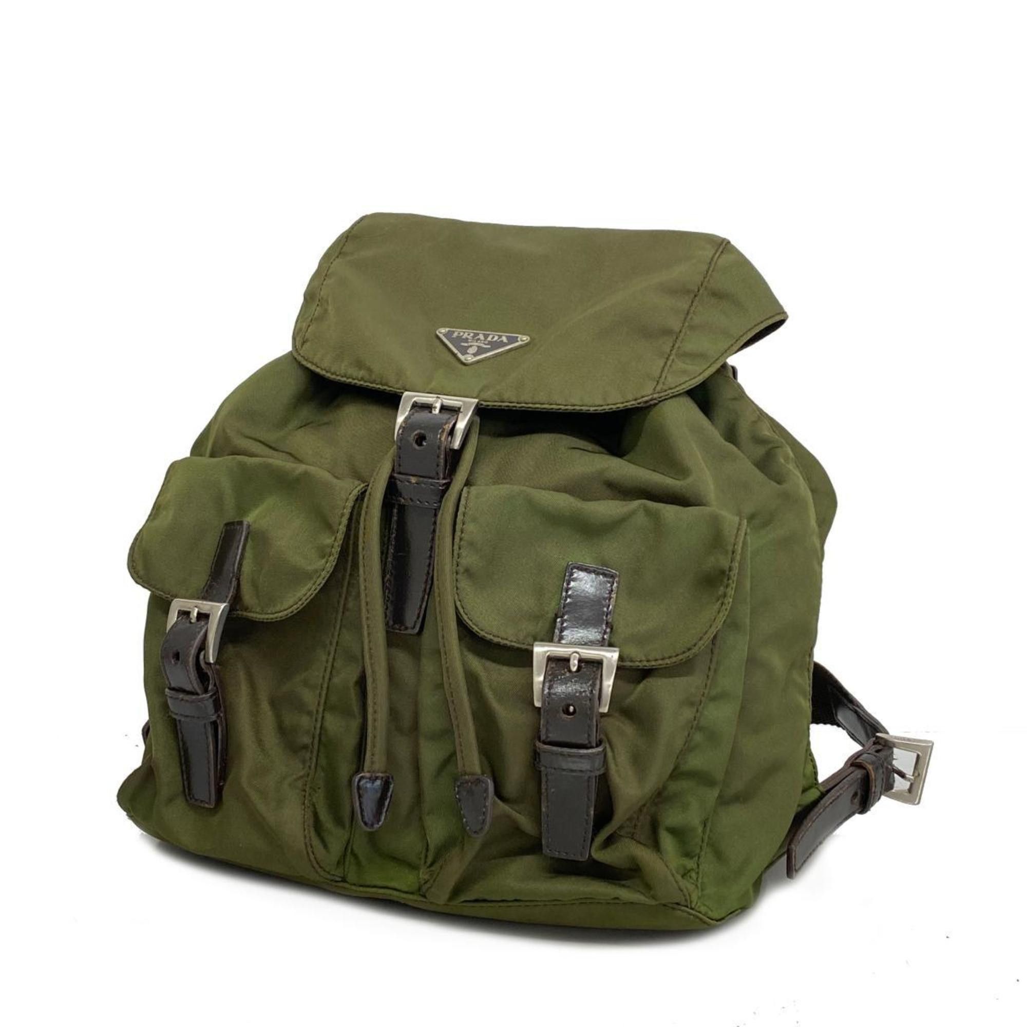 image of Prada Backpack Nylon Khaki Women's in Green