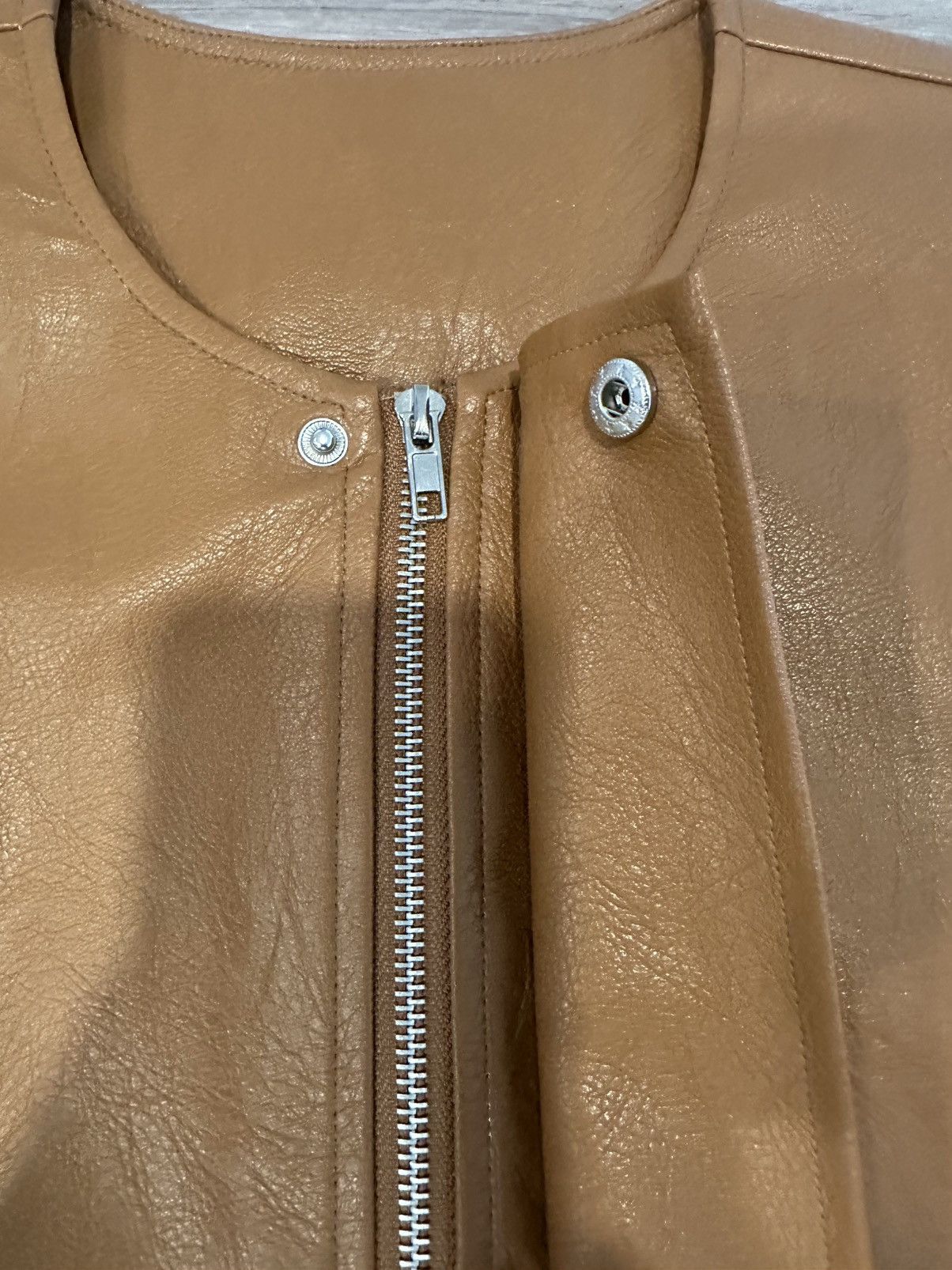 Other SUBJECTIVE PORTFOLIO- BROWN LEATHER SLEEVELESS VEST Size US L / EU 52-54 / 3 - 5 Thumbnail