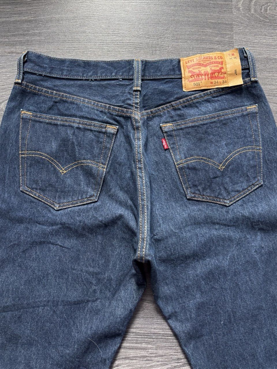 Levi's Levi’s 501 Dark Blue Denim Jeans Size US 32 / EU 48 - 3 Thumbnail