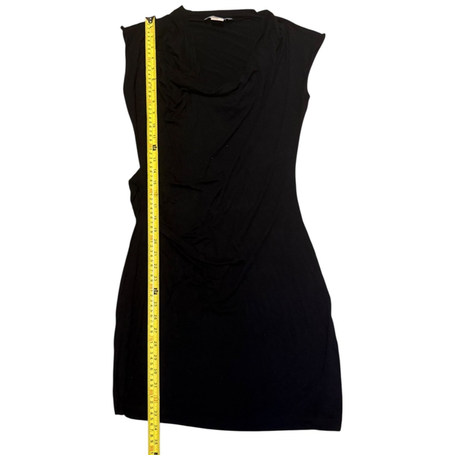 Michael Kors Michael Kors Draped Front Side Ruching Black Dress Medium Size M / US 6-8 / IT 42-44 - 5 Thumbnail
