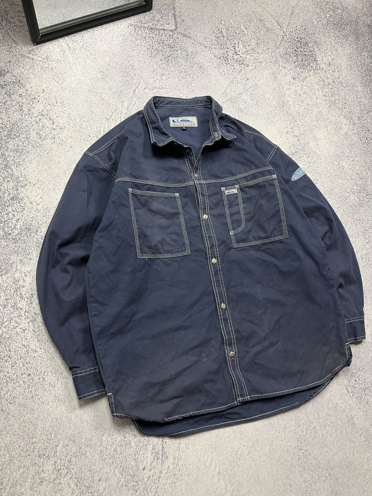 Quicksilver Vintage 90’s Quicksilver Button Up Work Jacket Rare Size US XL / EU 56 / 4 - 3 Thumbnail