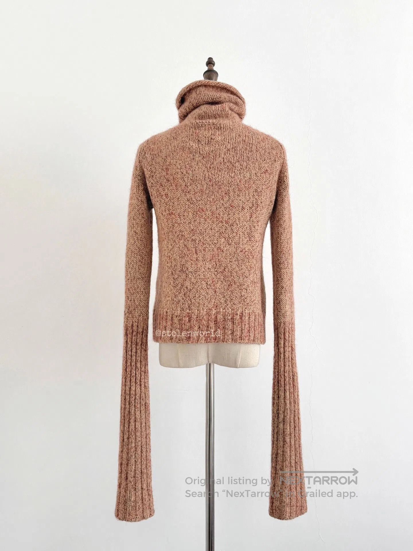 Y's pink knit turtleneck sweater with pocket. Size S / US 4 / IT 40 - 2 Thumbnail
