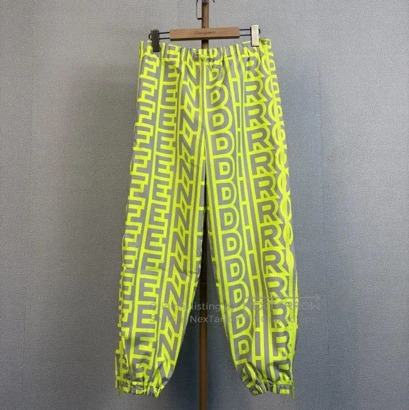 Fendi Fendi XS Neon Green Printed Casual Pants . Size 22" - 1 Thumbnail