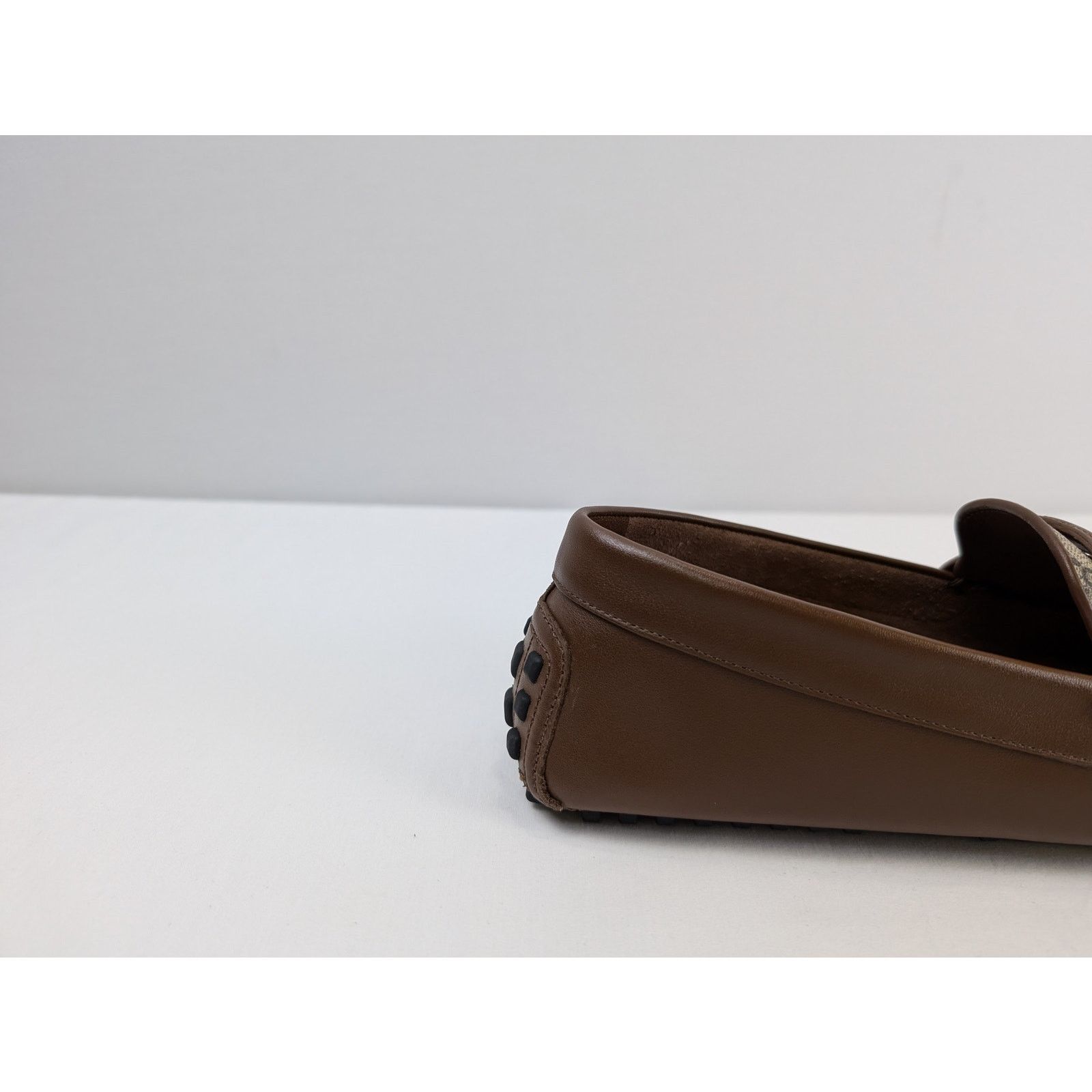 Gucci o1rshd1 Leather Upper and Rubber Loafers in Brown Size US 11 / EU 44 - 5 Thumbnail