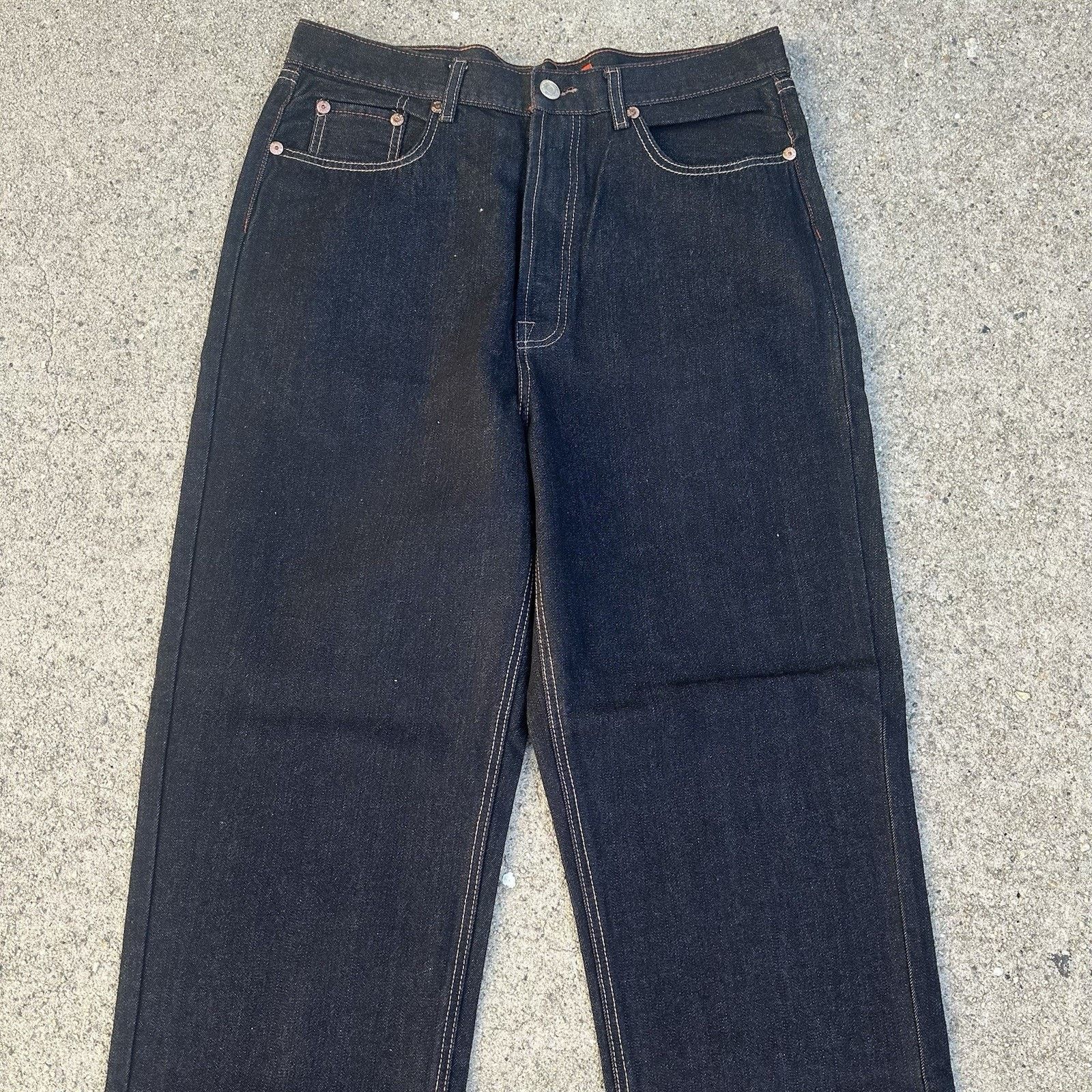 Ed Hardy × Vintage Vintage Y2K Ed Hardy Skull Roses Black Denim Jeans 36x32 Size US 36 / EU 52 - 5 Thumbnail
