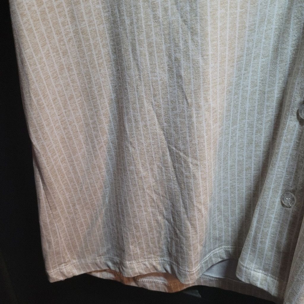 Nicole Miller Nicole Miller, tan /white stripes, pajama top,nwot, XL Size XL / US 12-14 / IT 48-50 - 5 Thumbnail