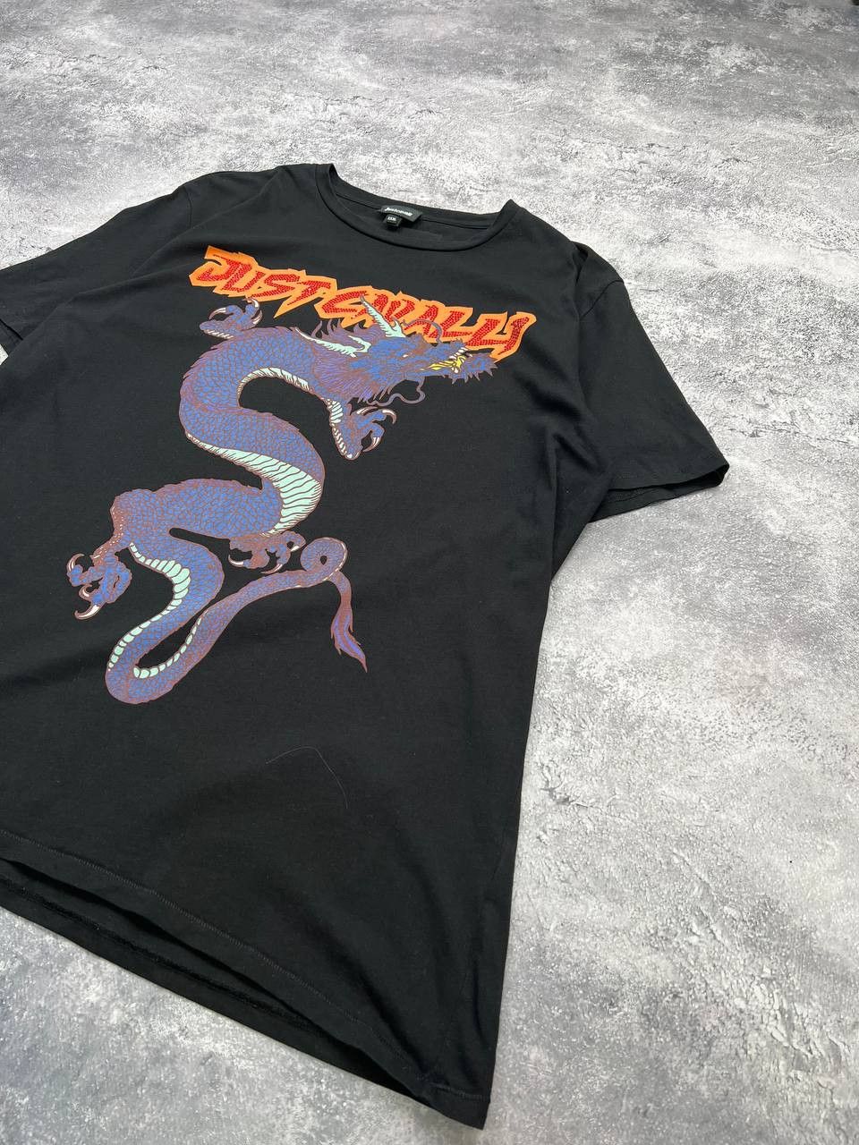 Just Cavalli Just Cavalli Dragon Big Logo T-Shirt Y2K Roberto Cavalli Tee Size US XXL / EU 58 / 5 - 3 Thumbnail