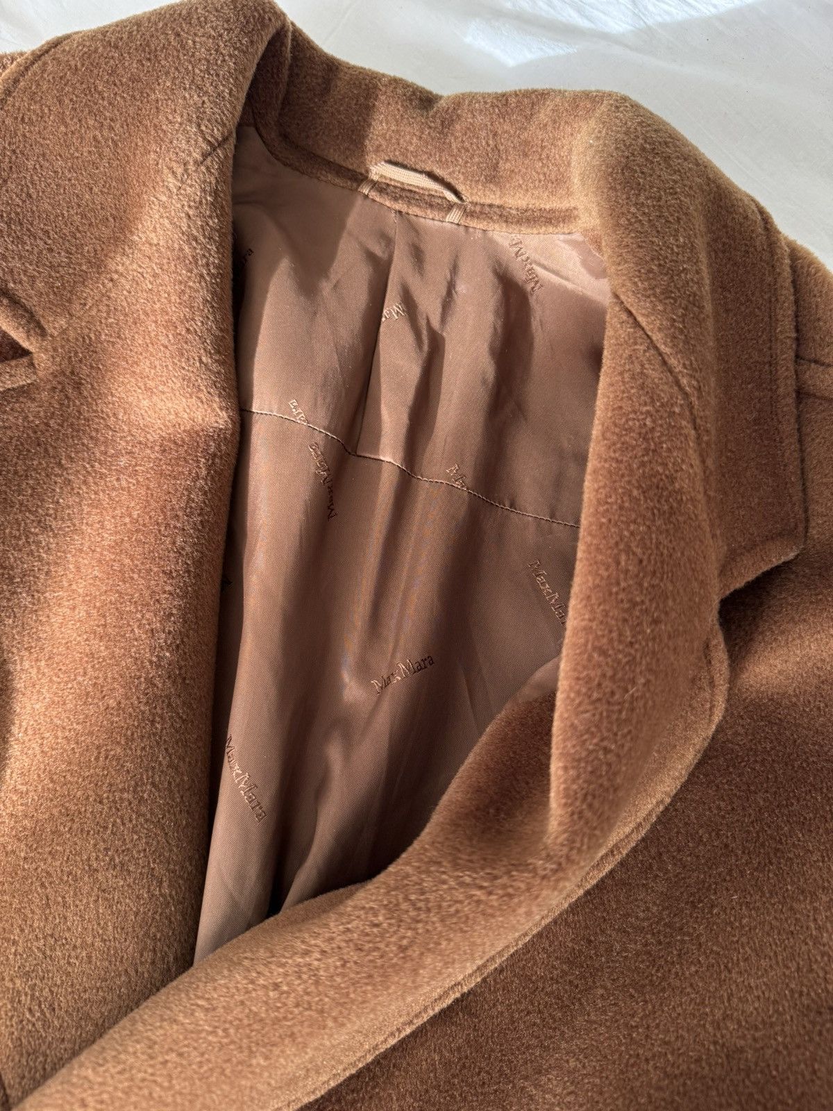 Max Mara Max Mara Brown Vintage Wool Coat Classic 40 L 8 Size L / US 10 / IT 46 - 7 Thumbnail