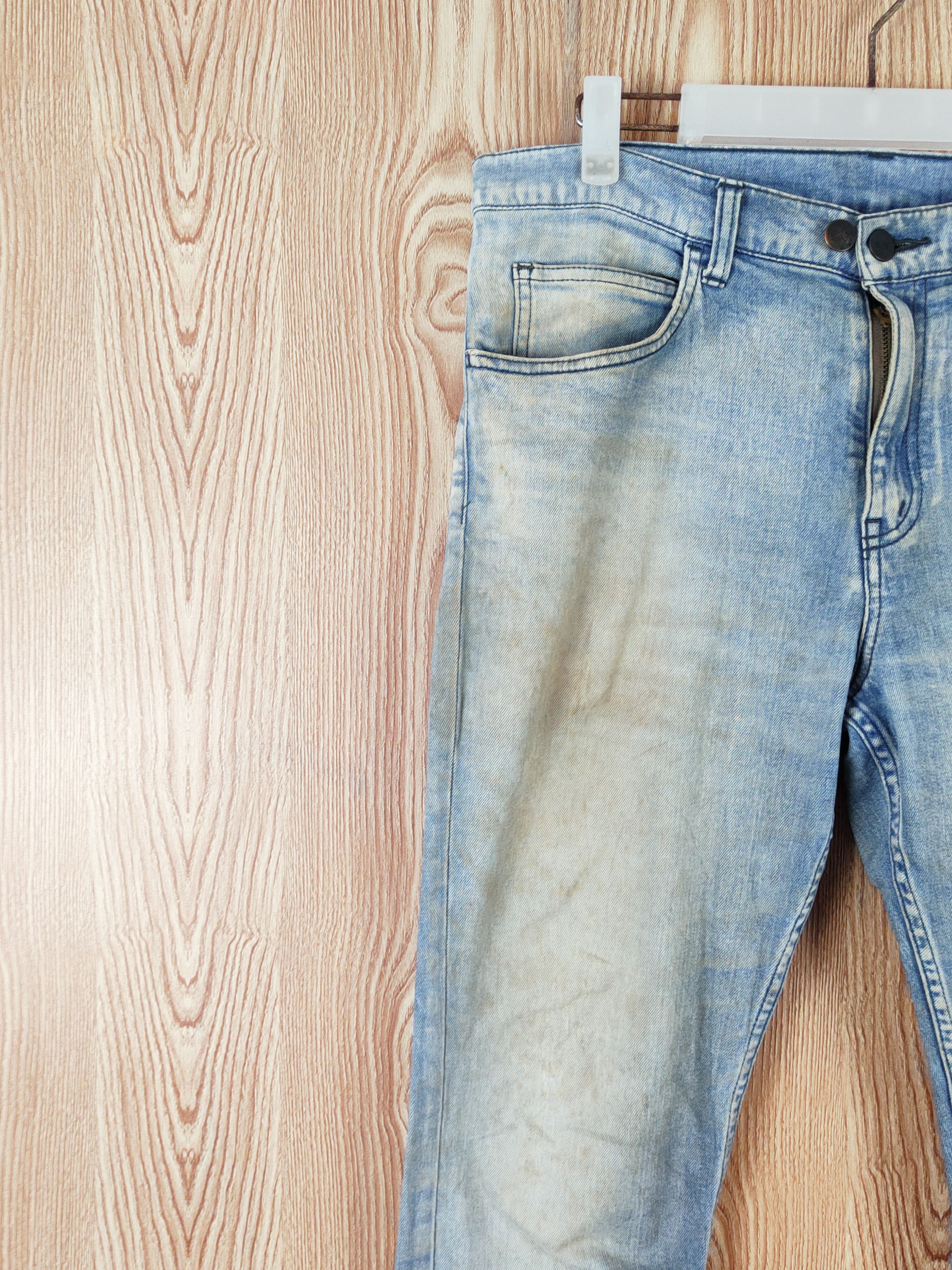 Vintage Mister Hollywood Blue Distressed Ripped Skinny Jeans #W659 Size US 34 / EU 50 - 3 Thumbnail