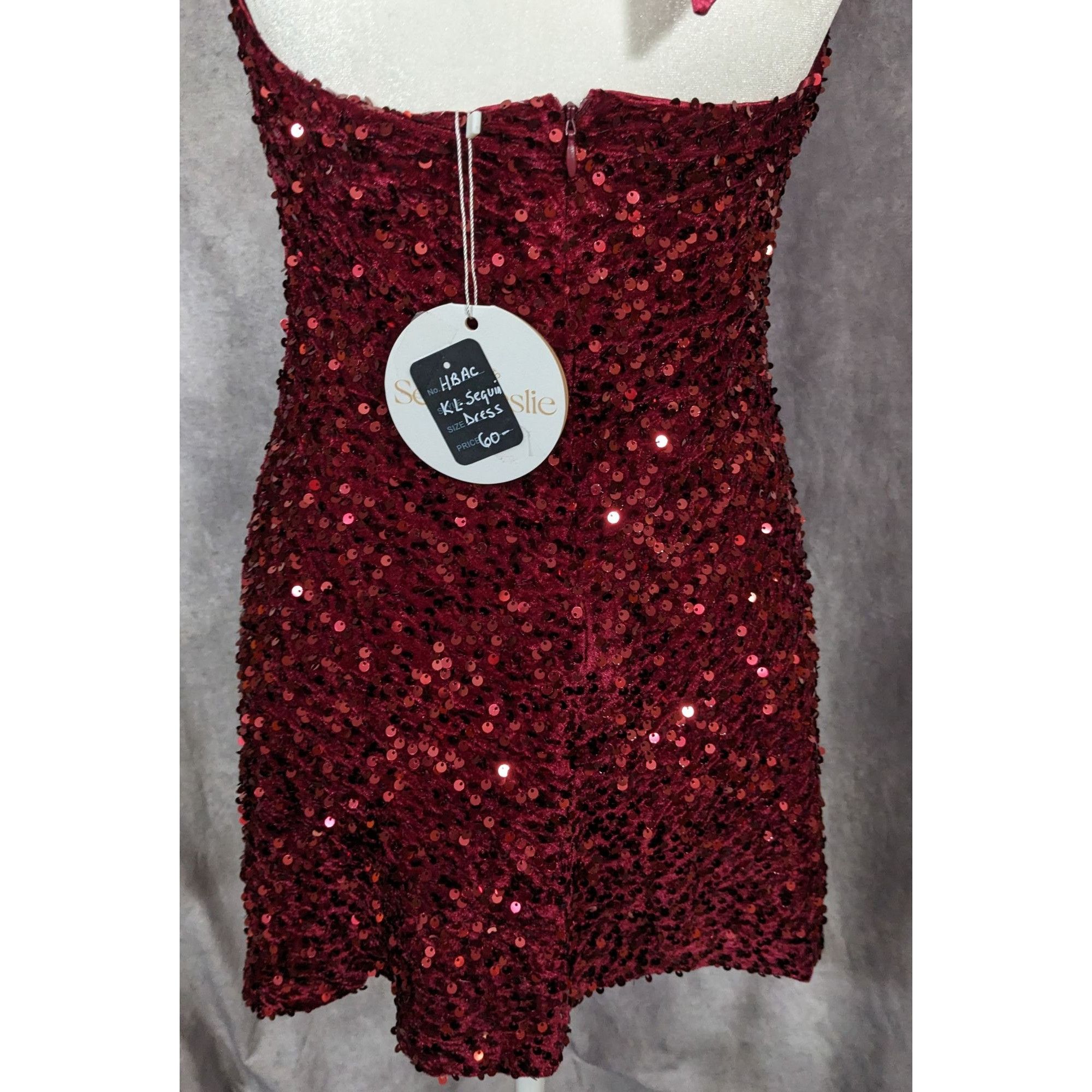 Other Glam Merlot Star Lights Halter Mini Dress By Selfie Leslie Size S / US 4 / IT 40 - 11 Thumbnail