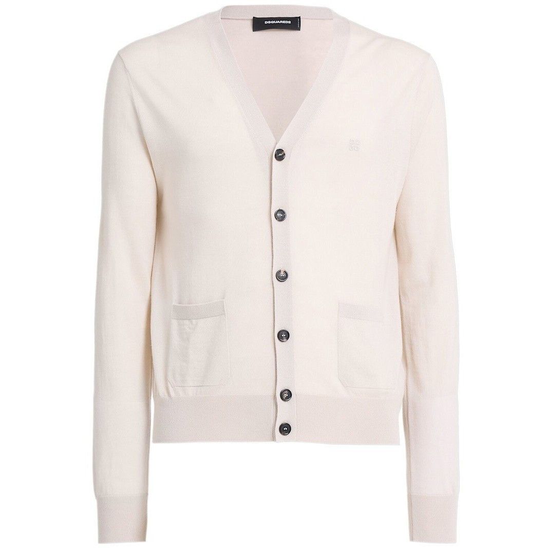 DSQUARED2 Beige Knit Cardigan New