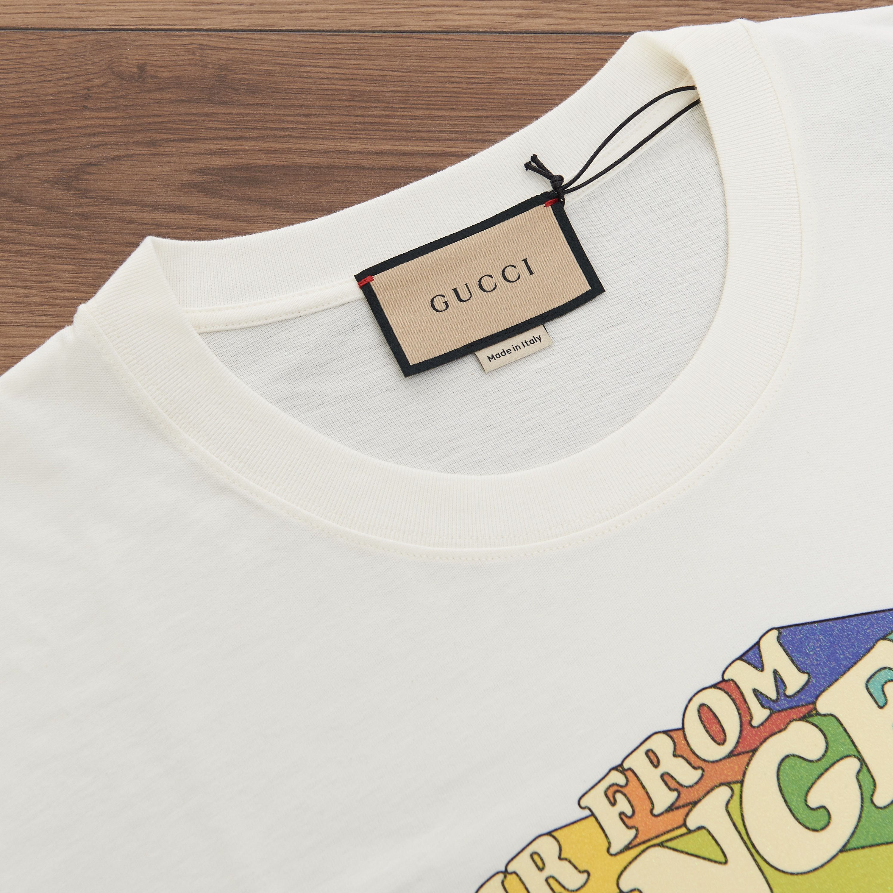 Gucci White Cotton Jersey T-shirt With Los Angeles Souvenir Print Size US L / EU 52-54 / 3 - 10 Thumbnail