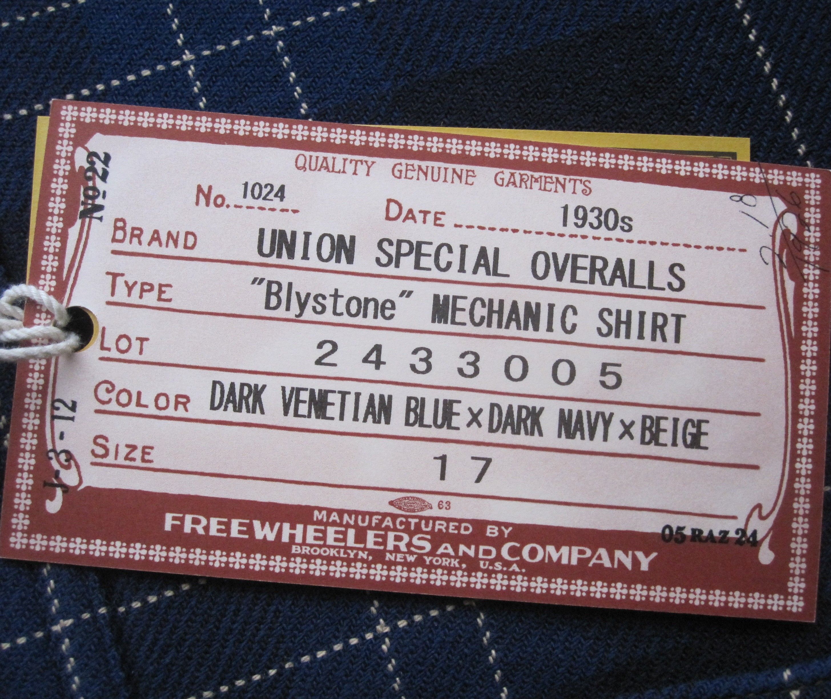 Freewheelers “Blystone” MECHANIC SHIRT 17 Size US L / EU 52-54 / 3 - 5 Thumbnail
