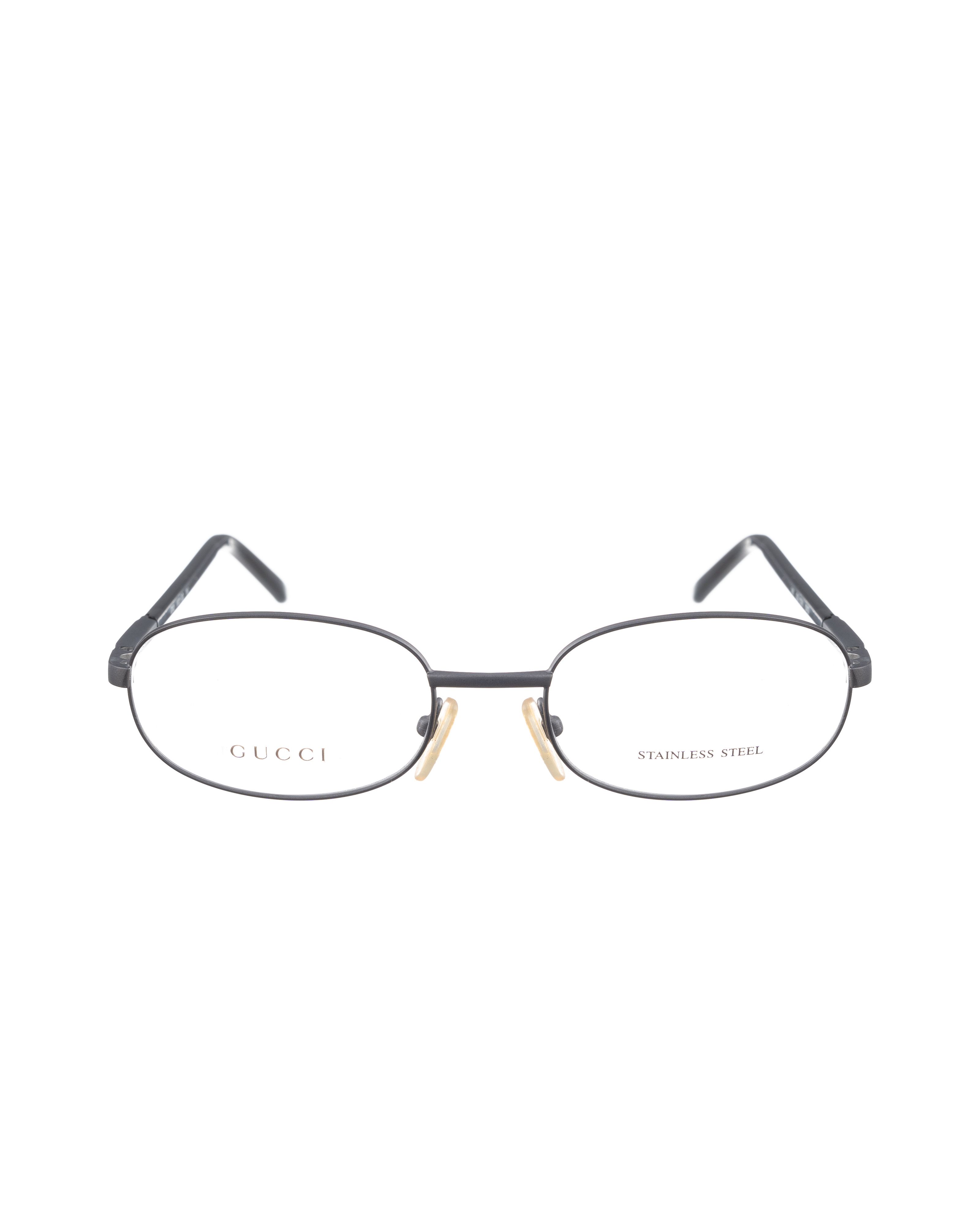 Gucci Gucci 00s Classic Retro Grey Steel Oval Glasses Size ONE SIZE - 1 Thumbnail