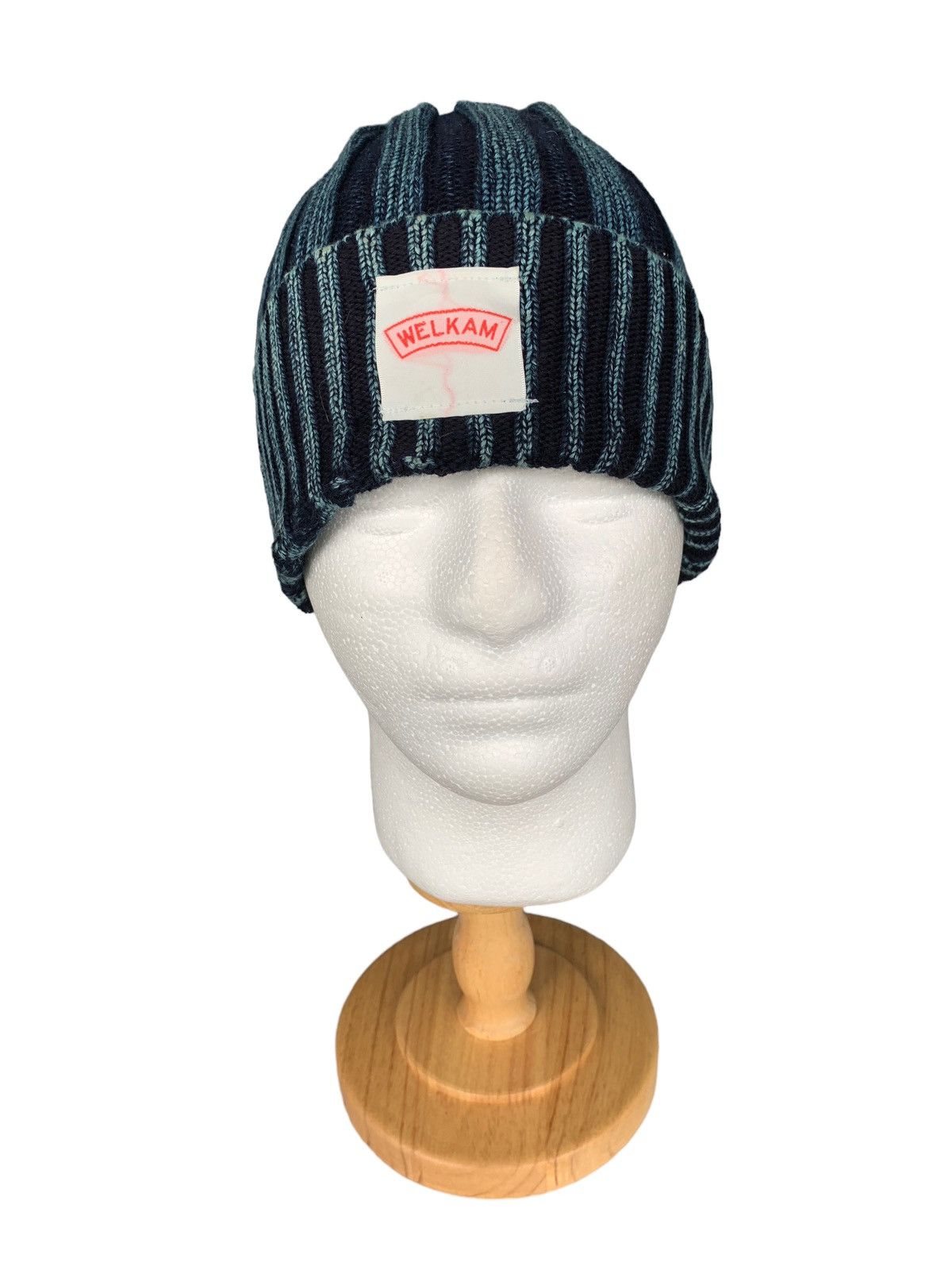 Japanese Brand × Kapital × Vintage Japanese Welkem Blue Indigo Beanie Hats Size ONE SIZE - 13 Thumbnail
