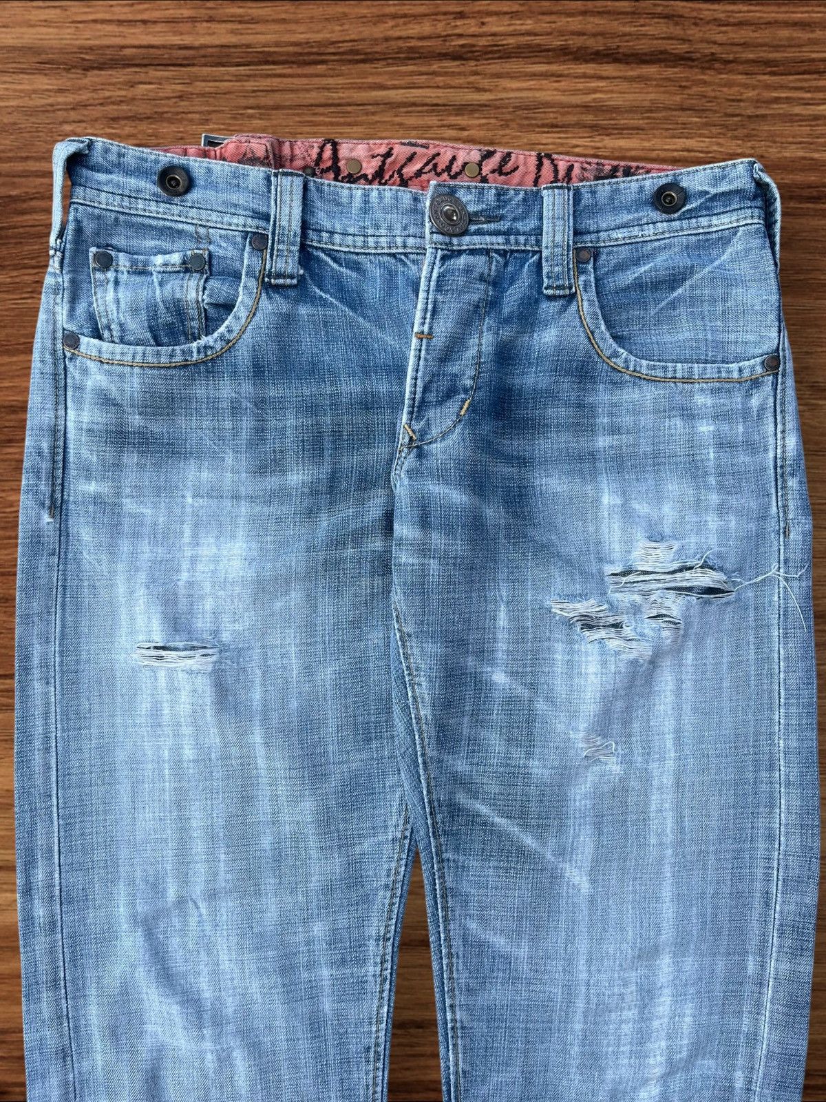 Japanese Brand Vintage Japanese Ant Gauge Distressed Frayed Leg Jeans Size US 30 / EU 46 - 4 Thumbnail