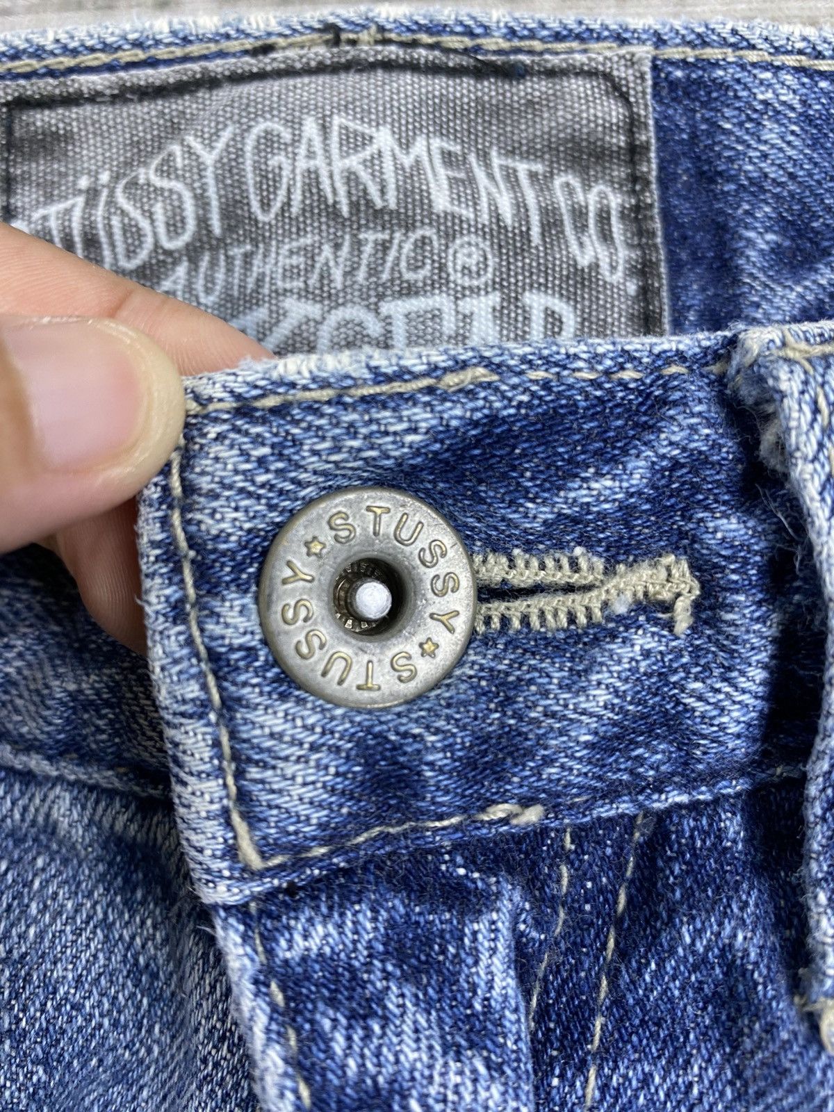 Stussy × Vintage Vintage 90s Stussy Garment Distressed Denim Jeans Size US 27 - 12 Thumbnail