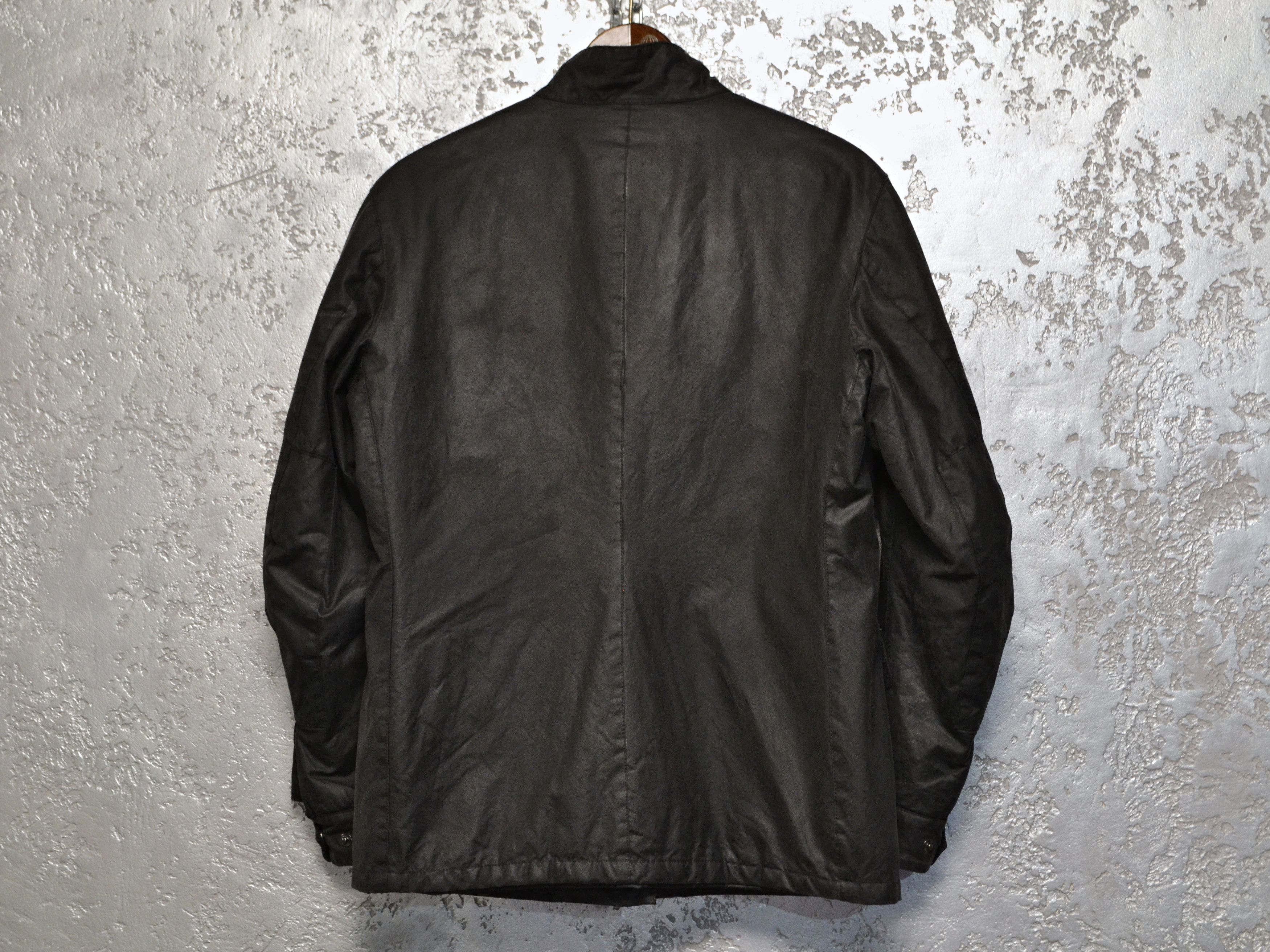 Barbour International Duke Black Waxed Biker Jacket