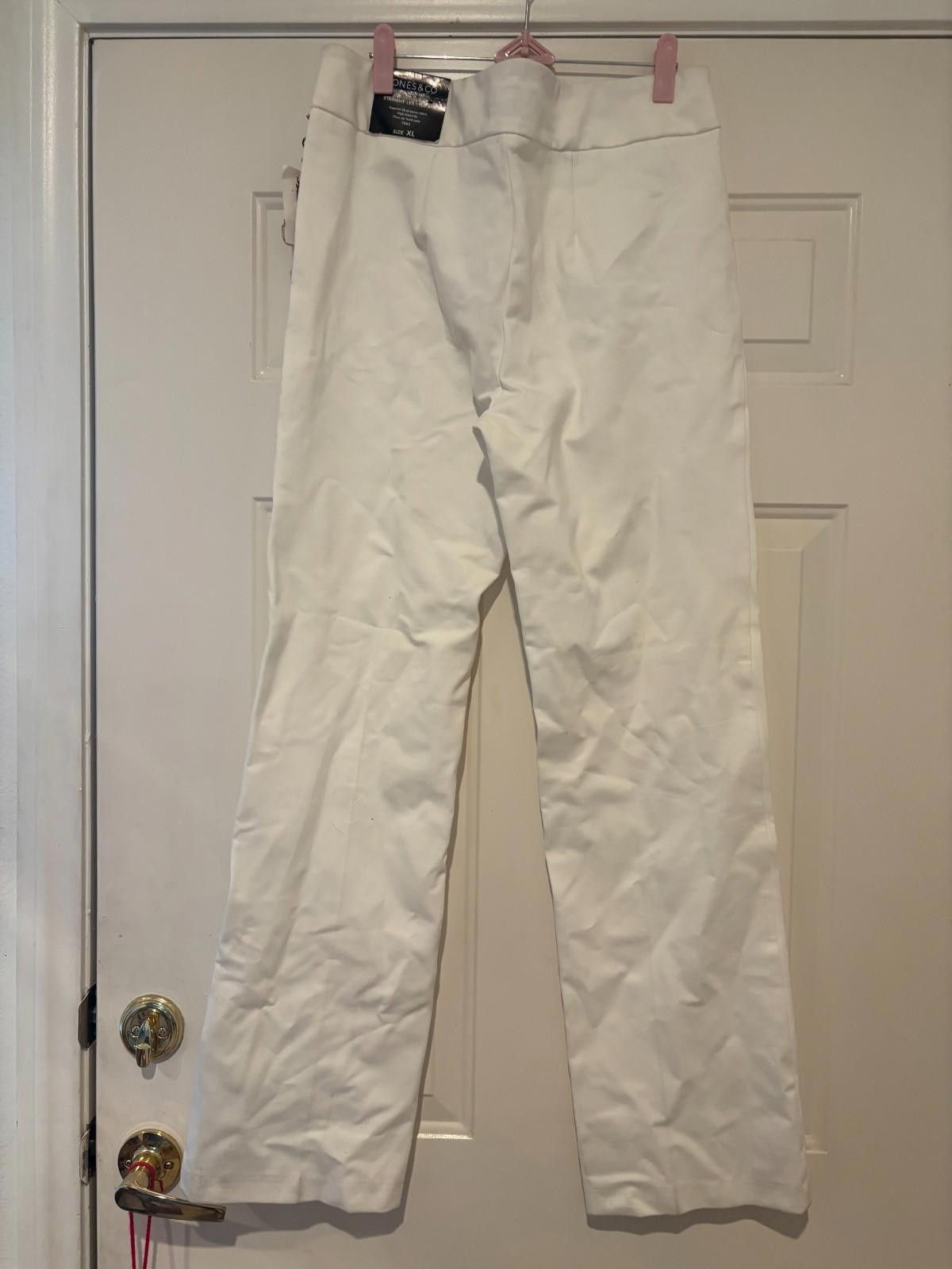 Jones New York Womens white Jones of NY pants size XLarge #190 Size 40" / US 18 - 2 Thumbnail