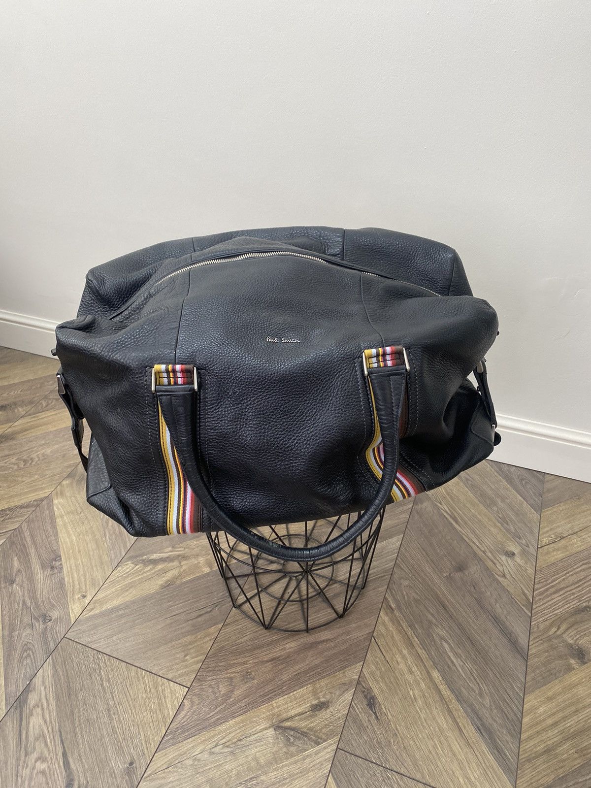 Paul Smith × Vintage Vintage Paul Smith Mainline Mens Black Cityweb Leather Bag Size ONE SIZE - 2 Thumbnail